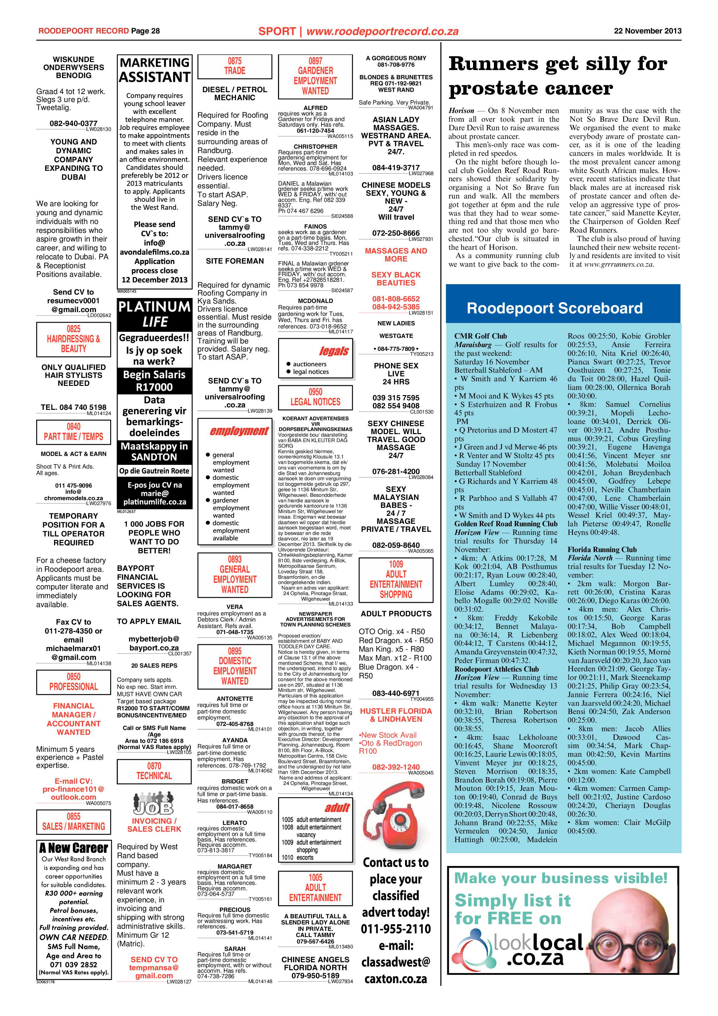 Roodepoort Record 22 November 2013 page 30