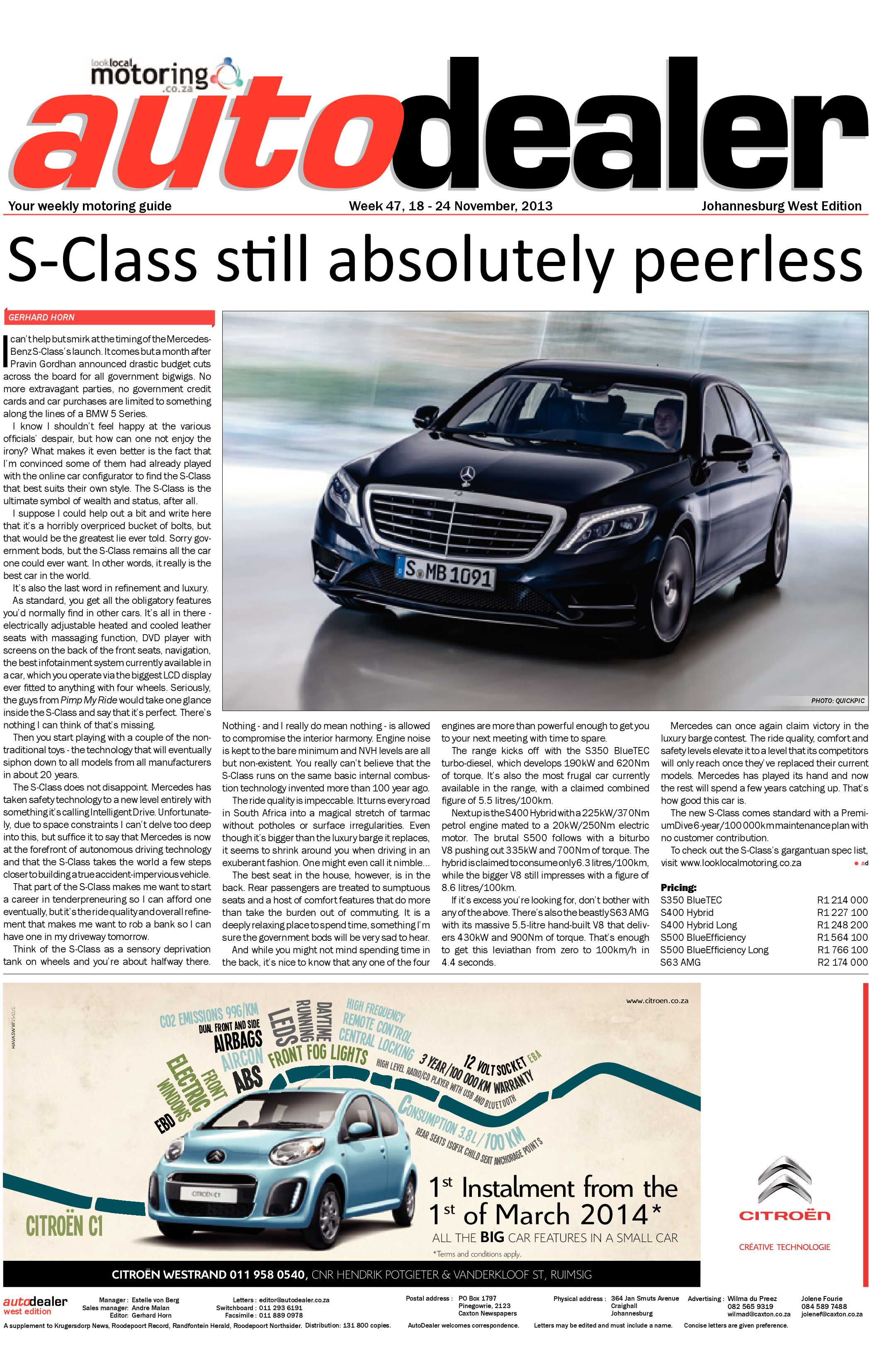 Roodepoort Record 22 November 2013 page 33