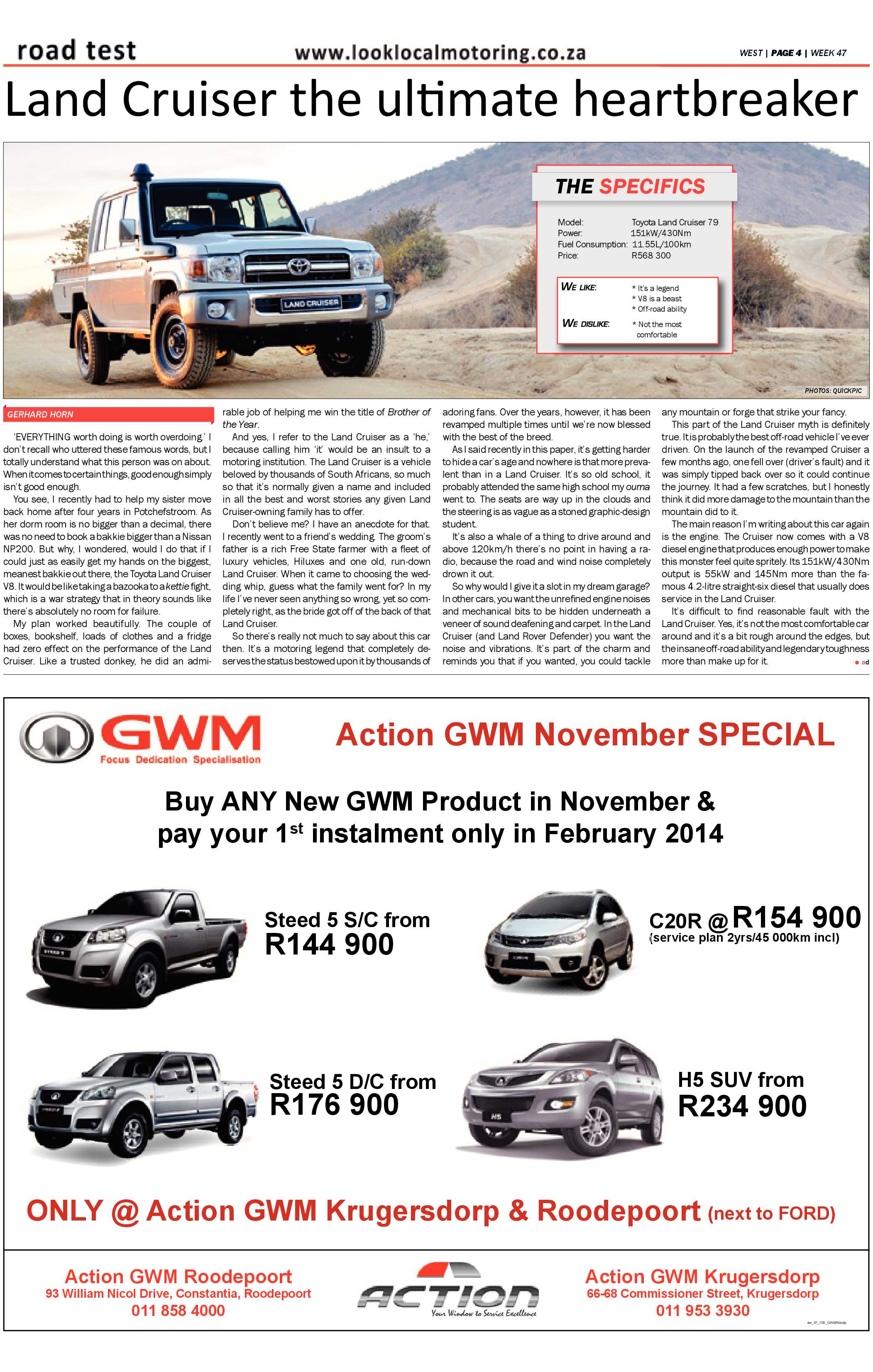 Roodepoort Record 22 November 2013 page 36