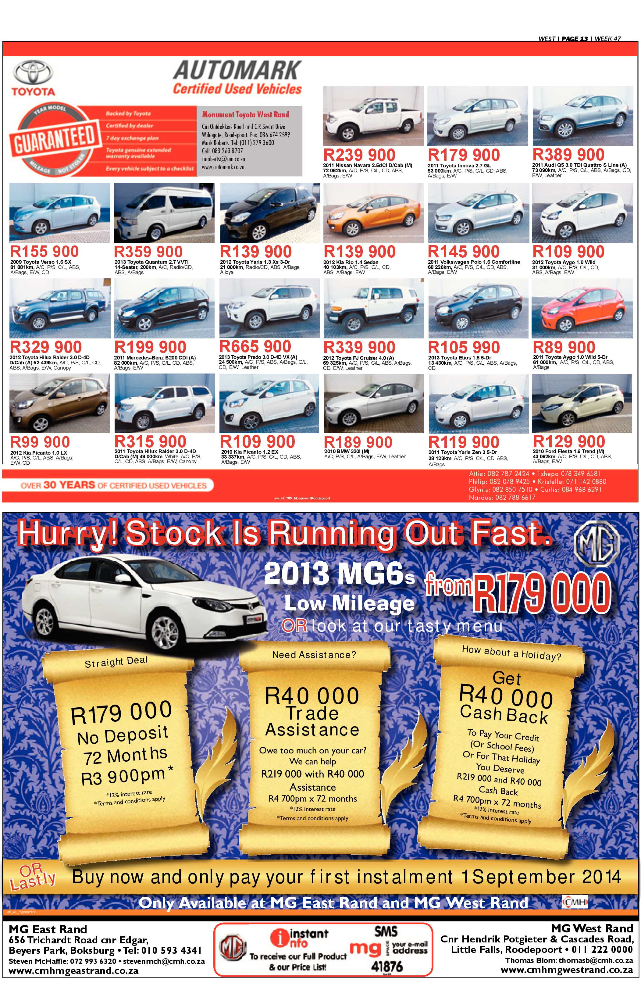 Roodepoort Record 22 November 2013 page 45