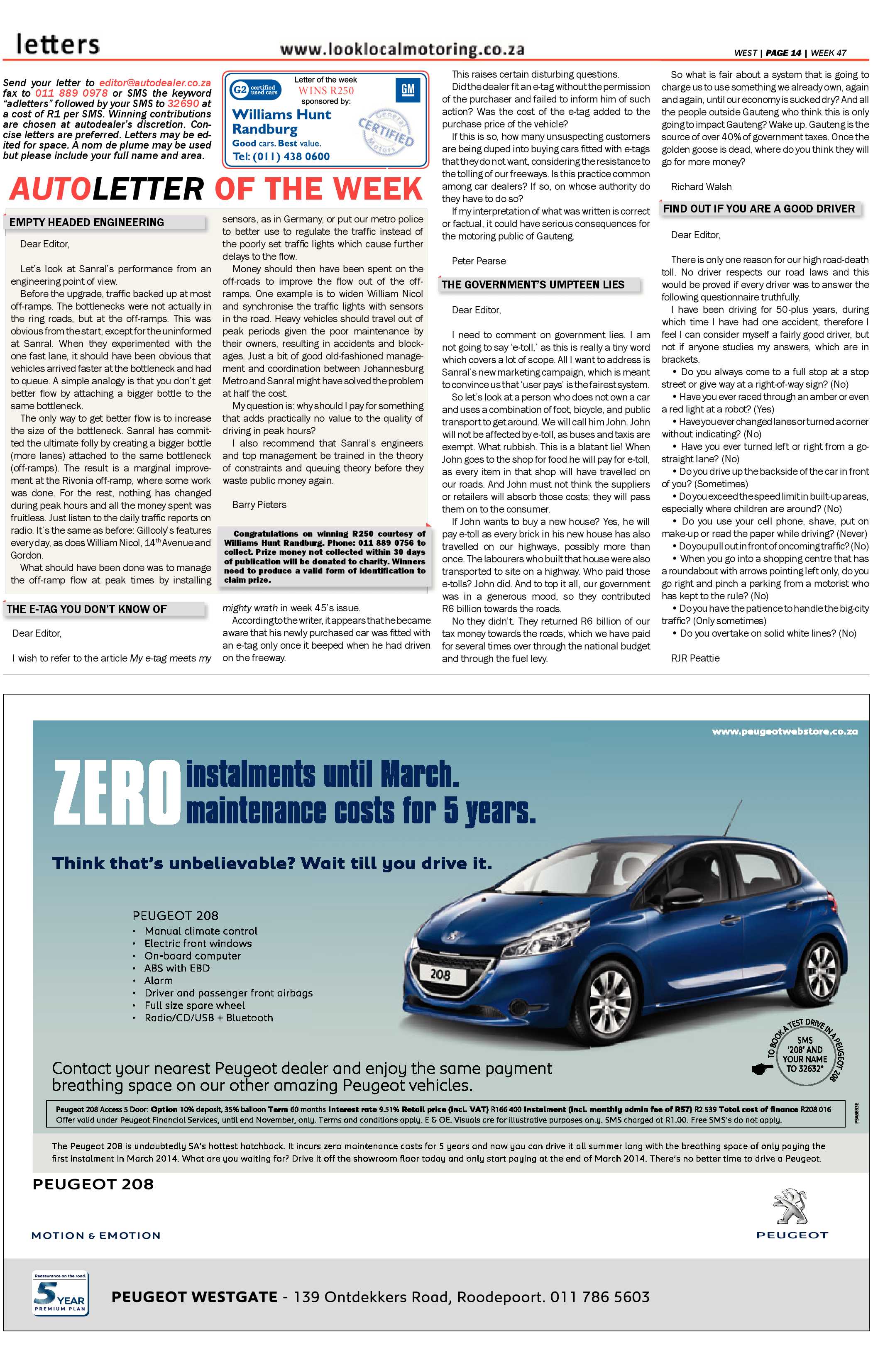 Roodepoort Record 22 November 2013 page 46