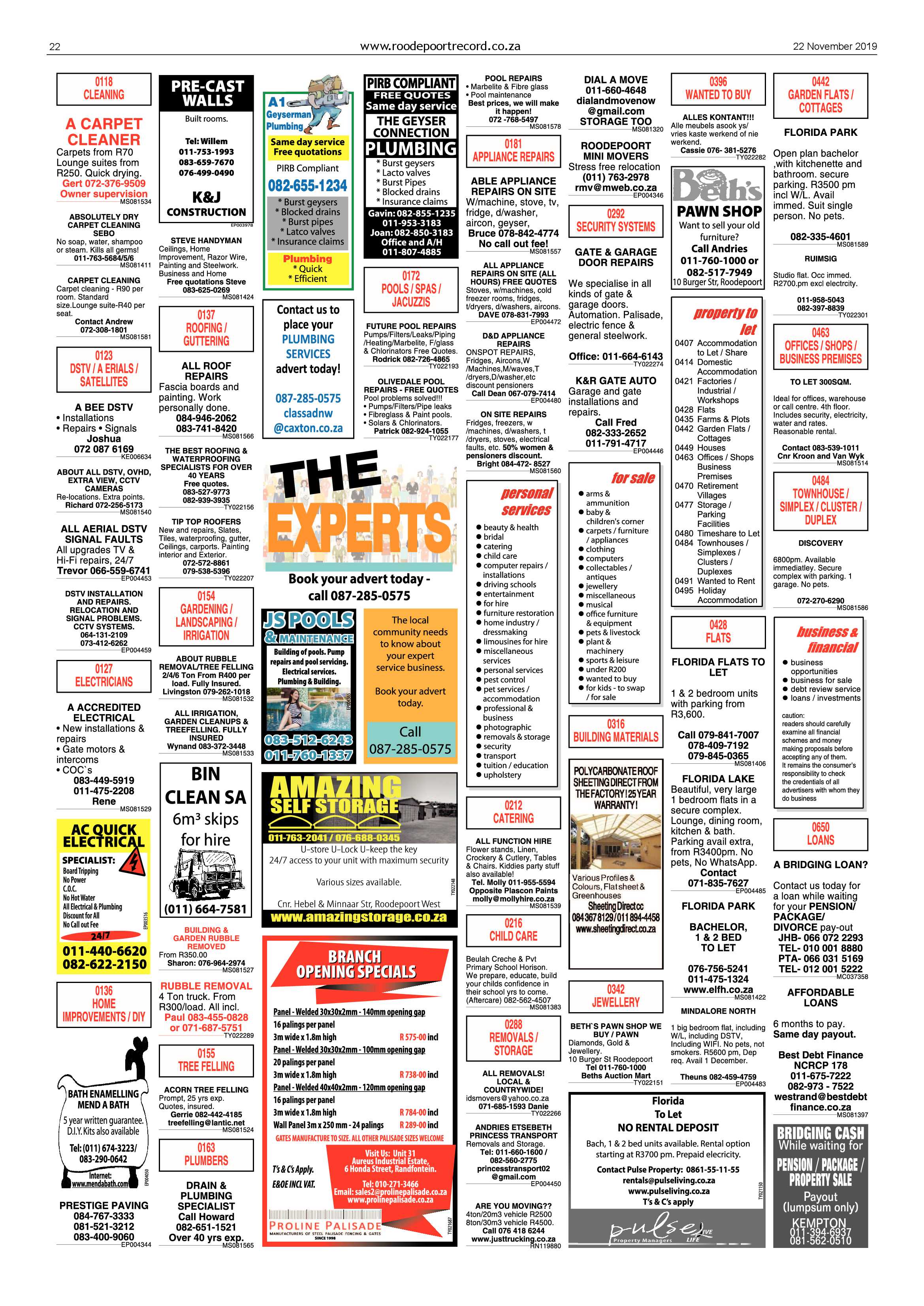 Roodepoort Record 22 November 2019 page 22