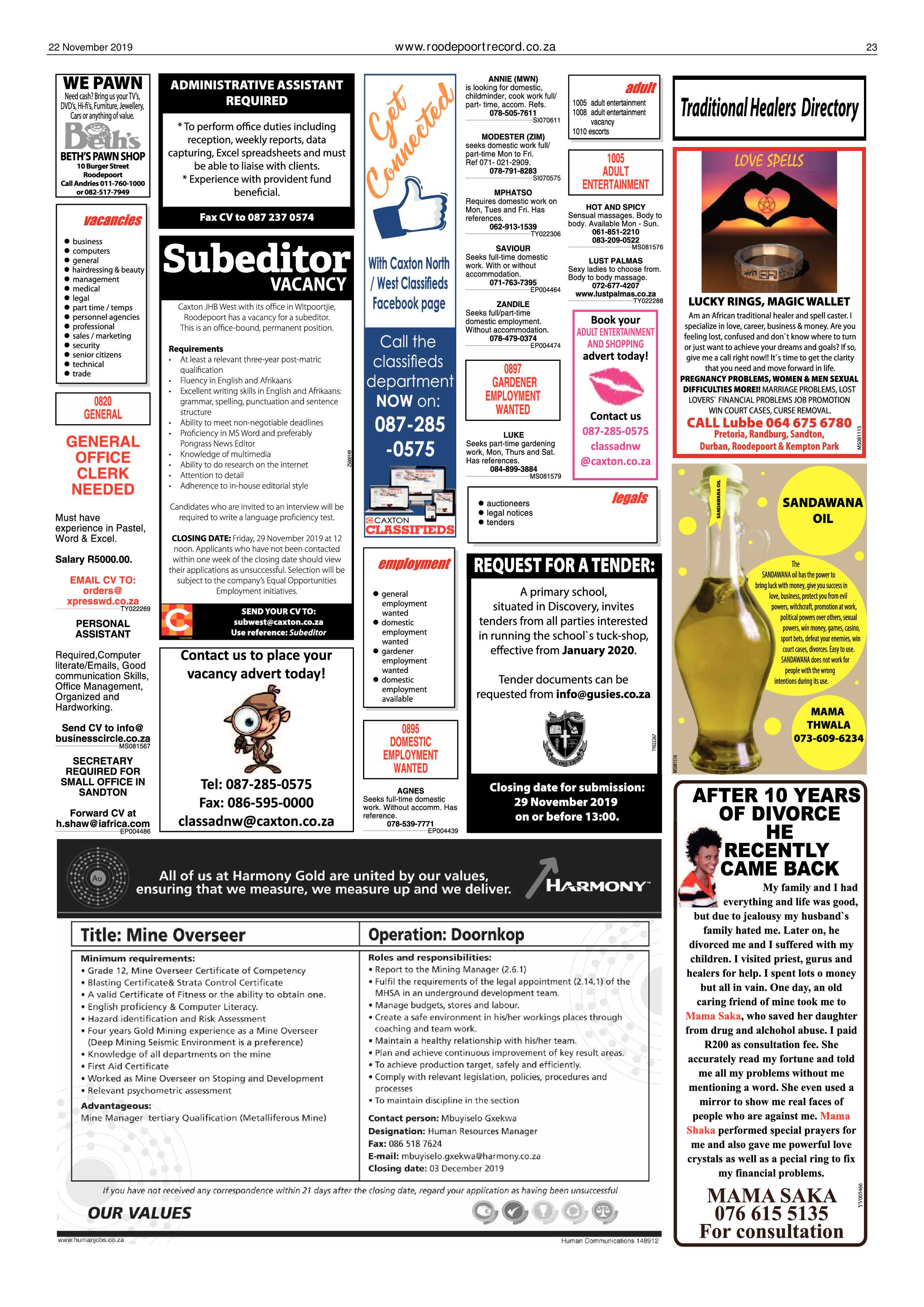 Roodepoort Record 22 November 2019 page 23