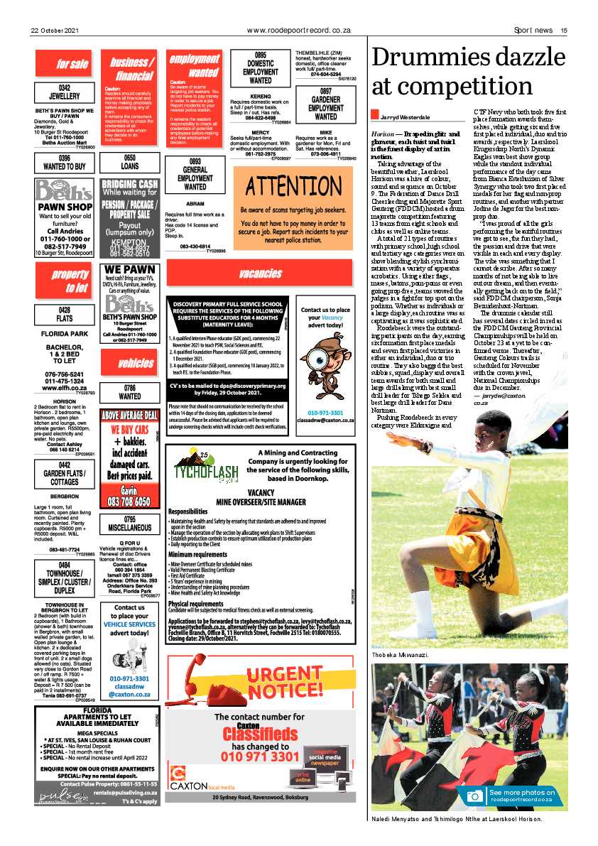 Roodepoort Record 22 October 2021 page 15