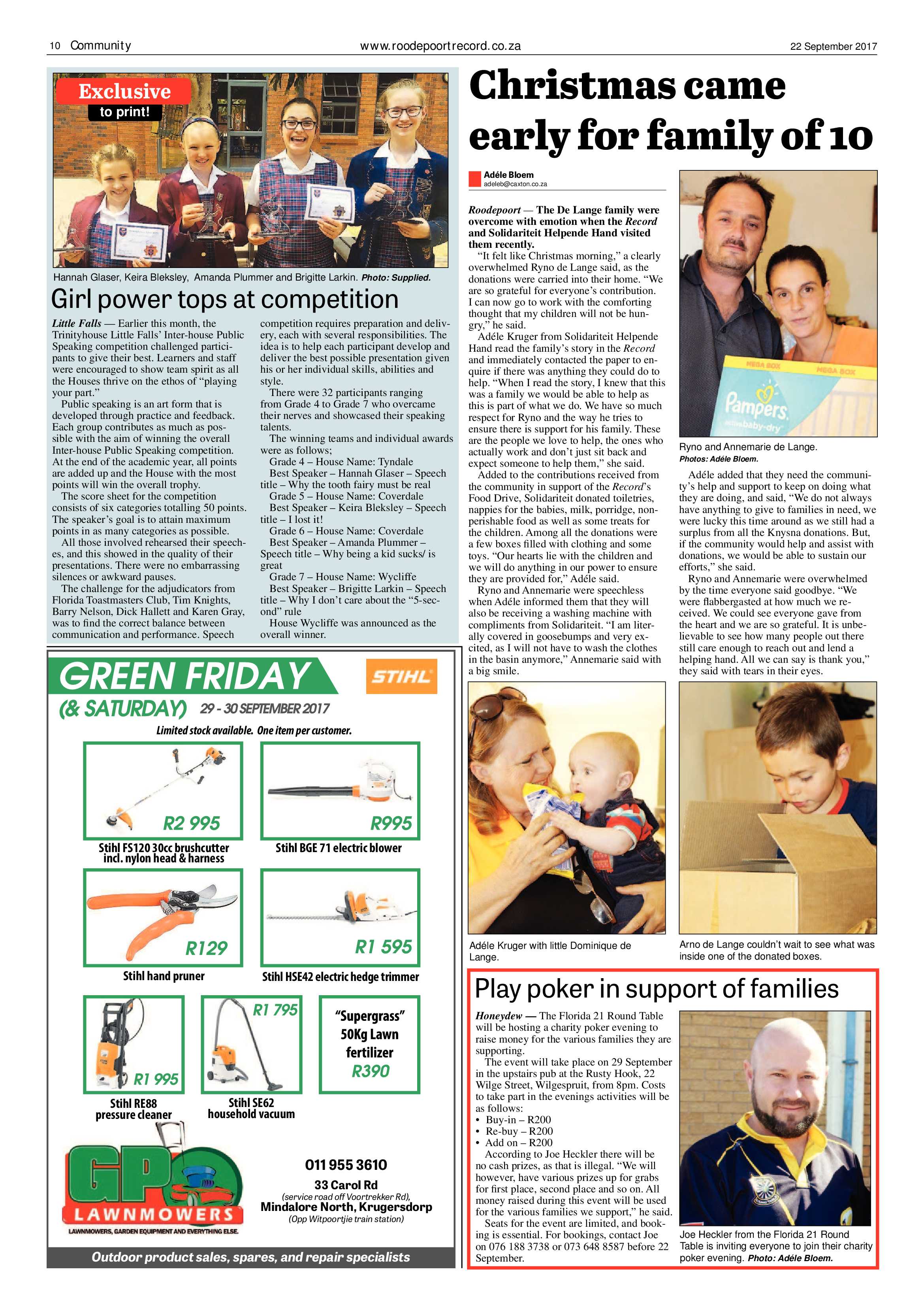 Roodepoort Record 22 September 2017 page 10