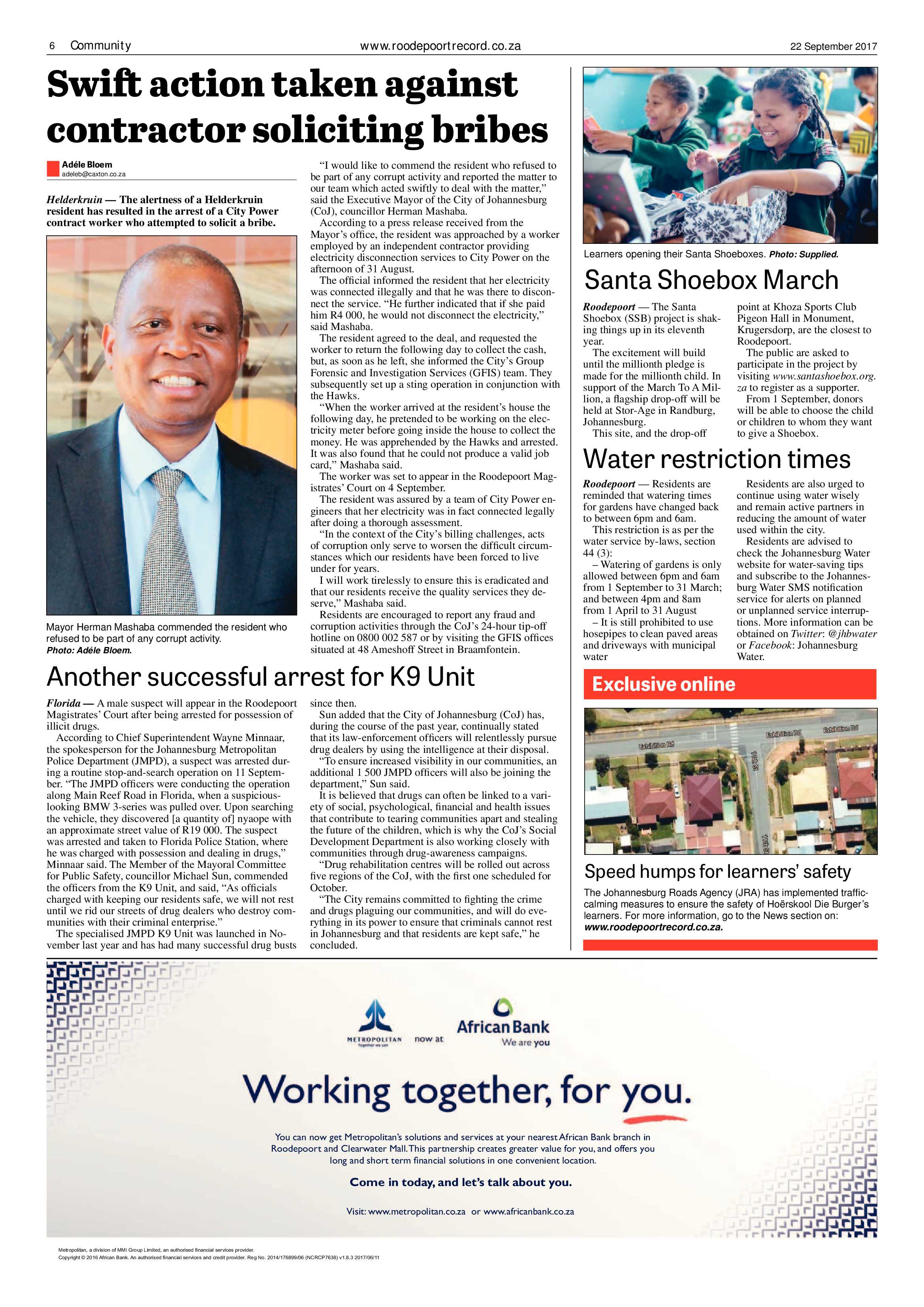 Roodepoort Record 22 September 2017 page 6