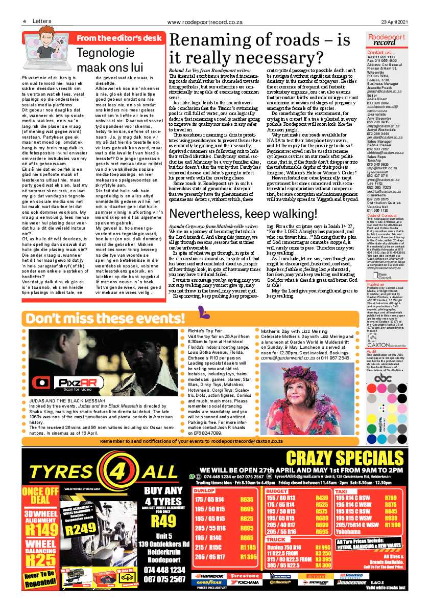 Roodepoort Record 23 April 2021 page 4