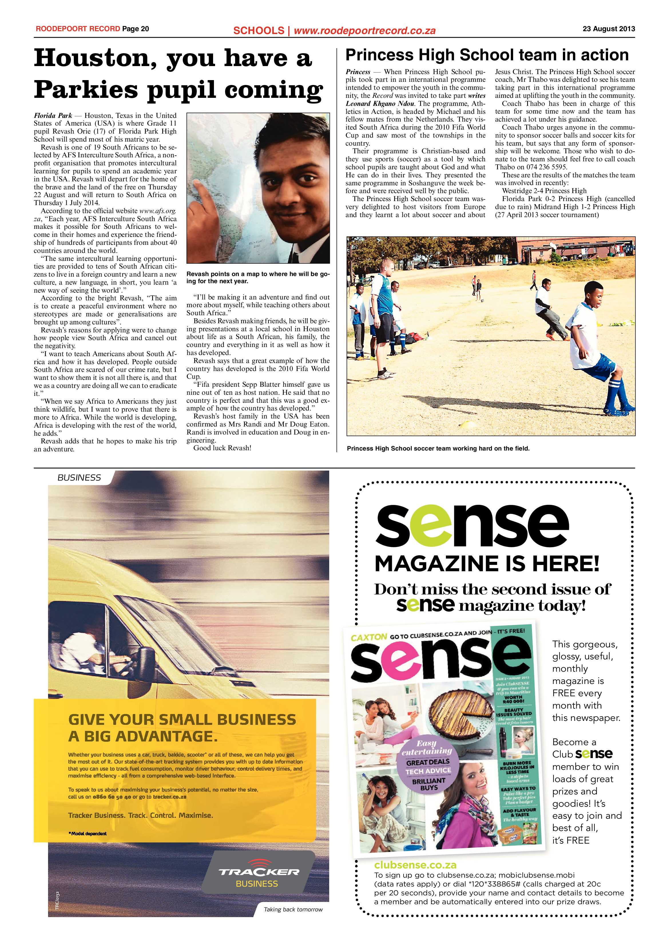 Roodepoort Record 23 August 2013 page 20