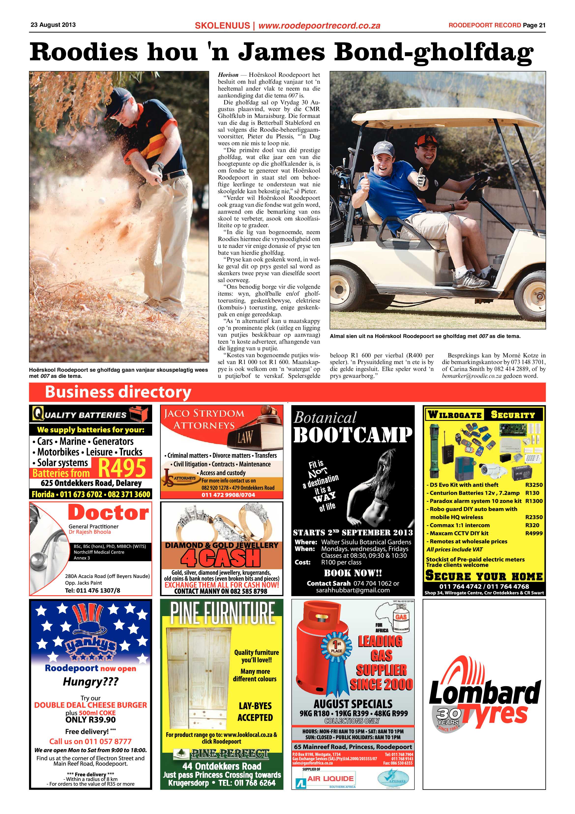 Roodepoort Record 23 August 2013 page 21