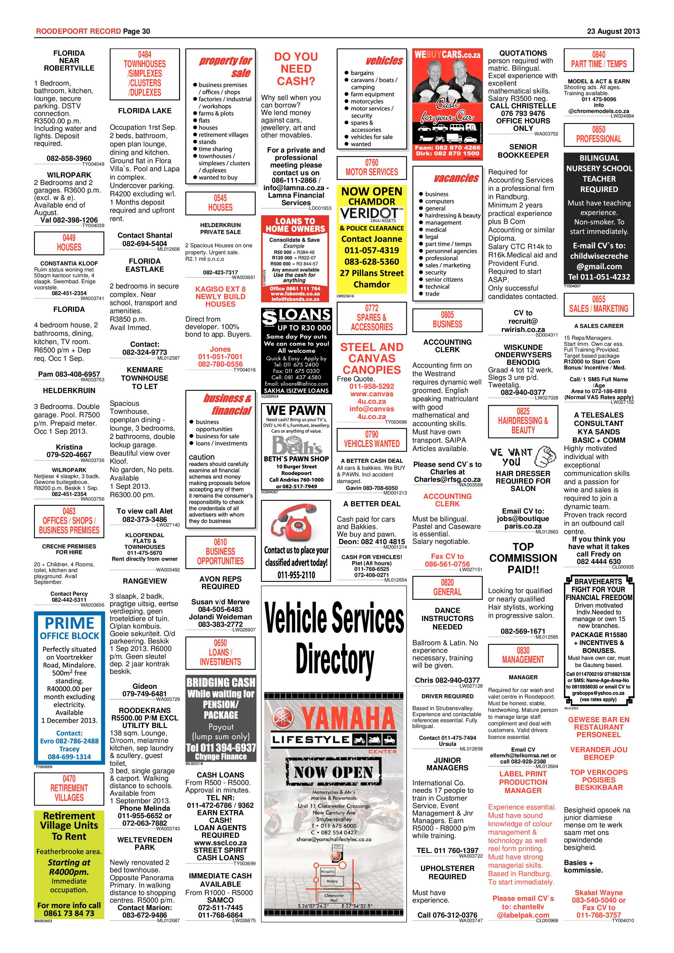 Roodepoort Record 23 August 2013 page 30