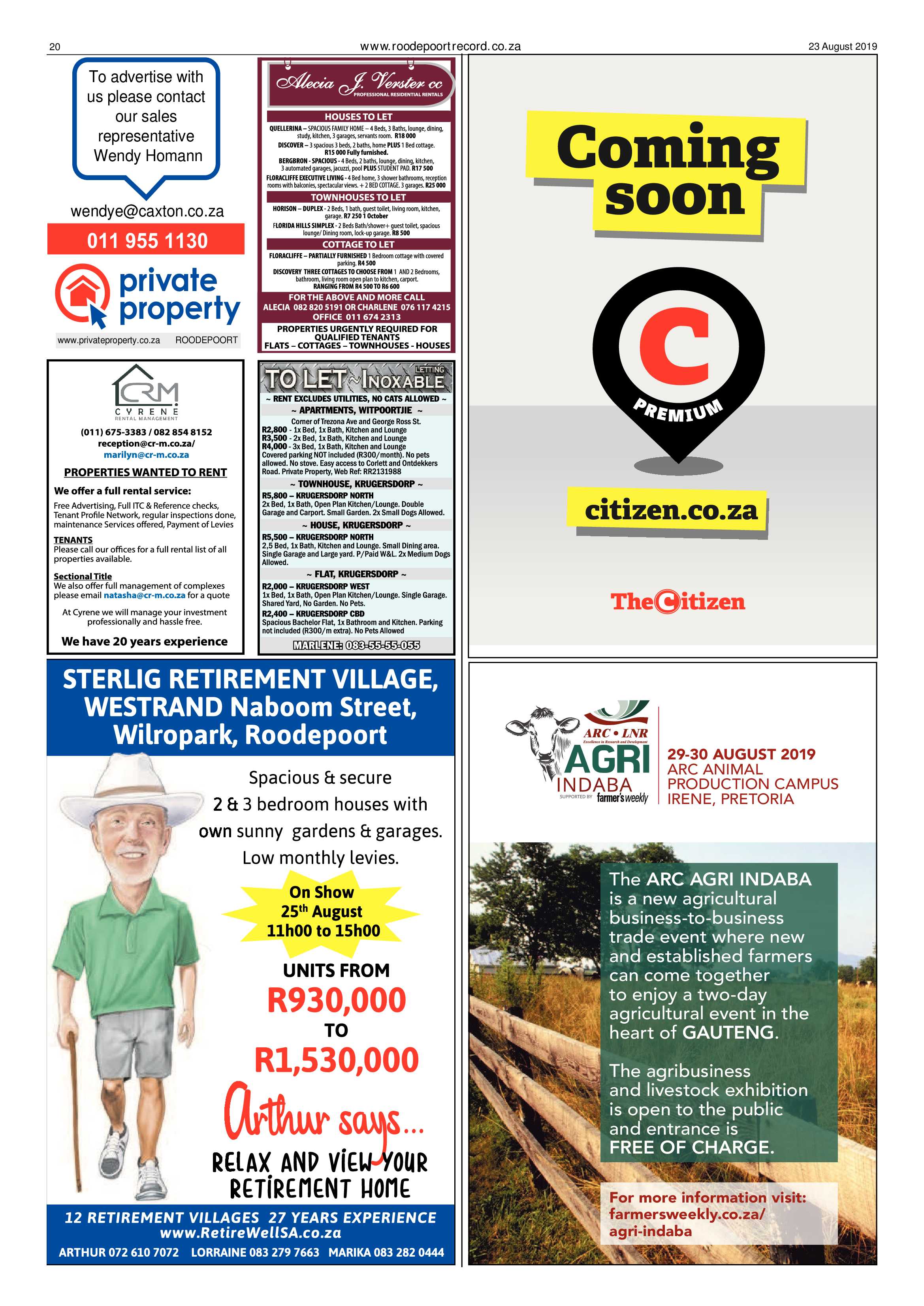 Roodepoort Record 23 August 2019 page 20