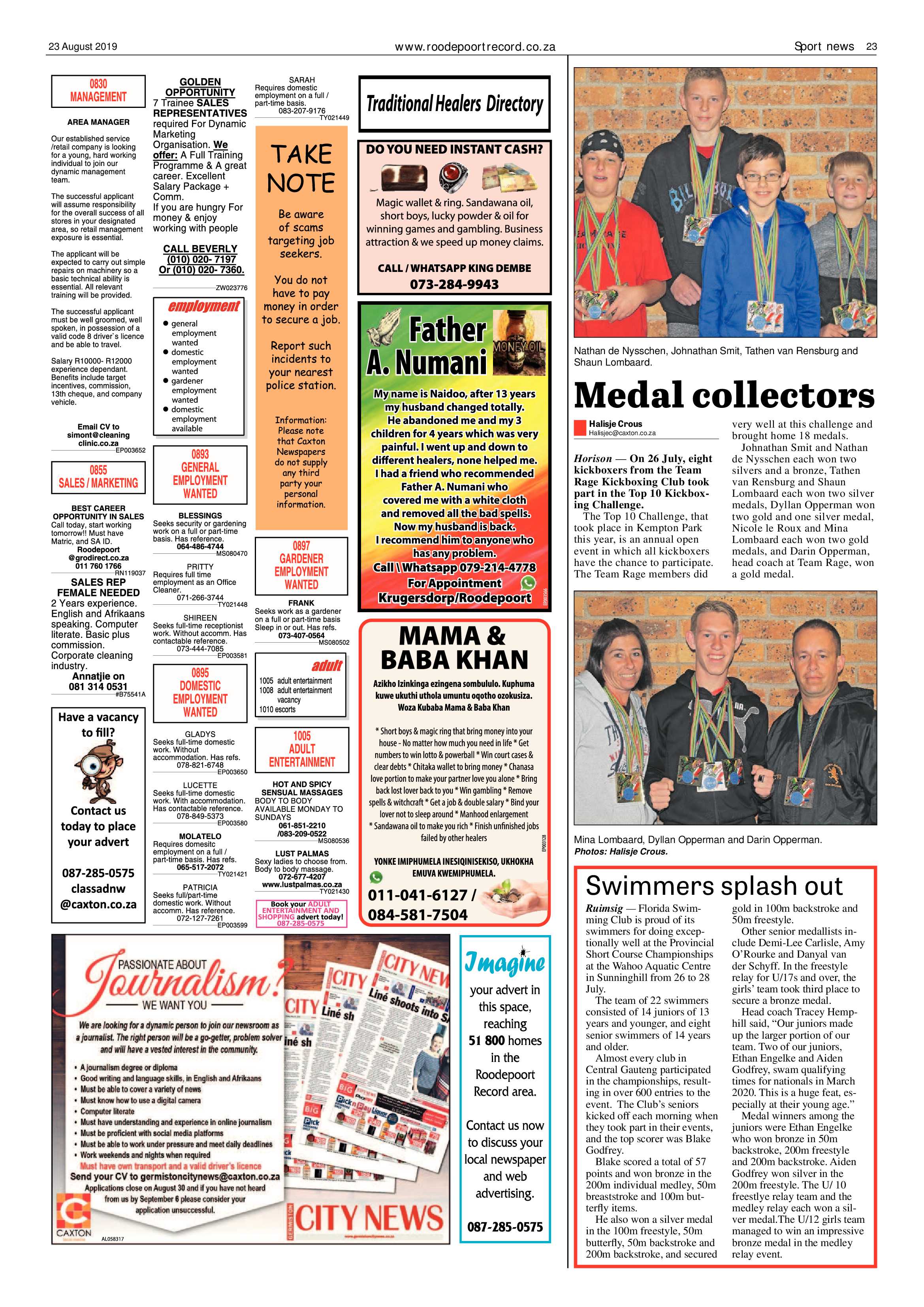 Roodepoort Record 23 August 2019 page 23