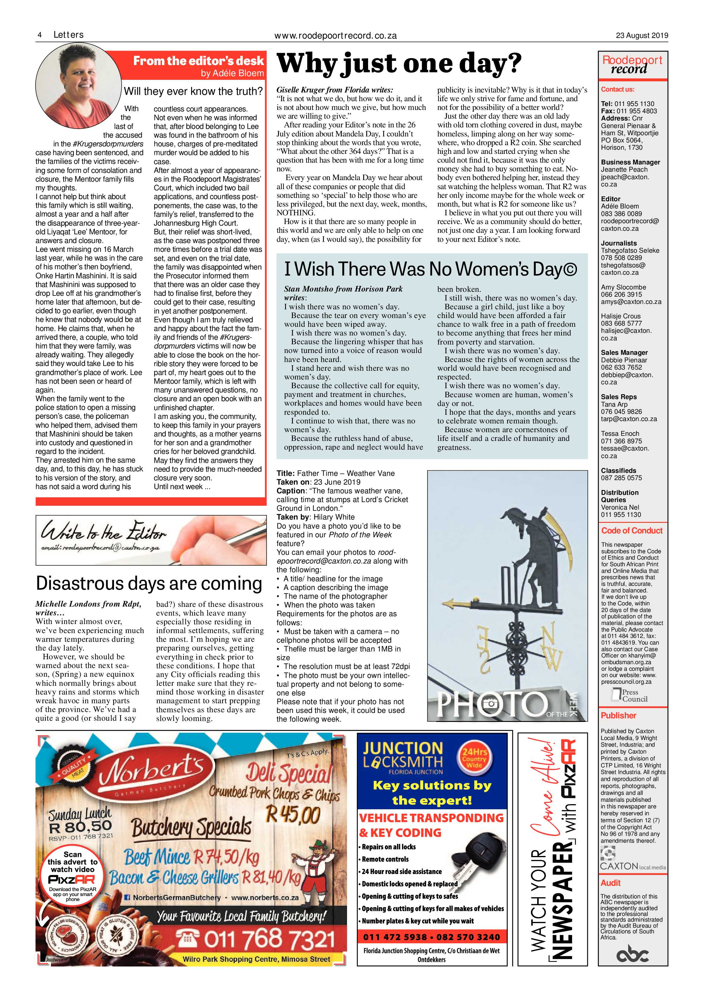 Roodepoort Record 23 August 2019 page 4