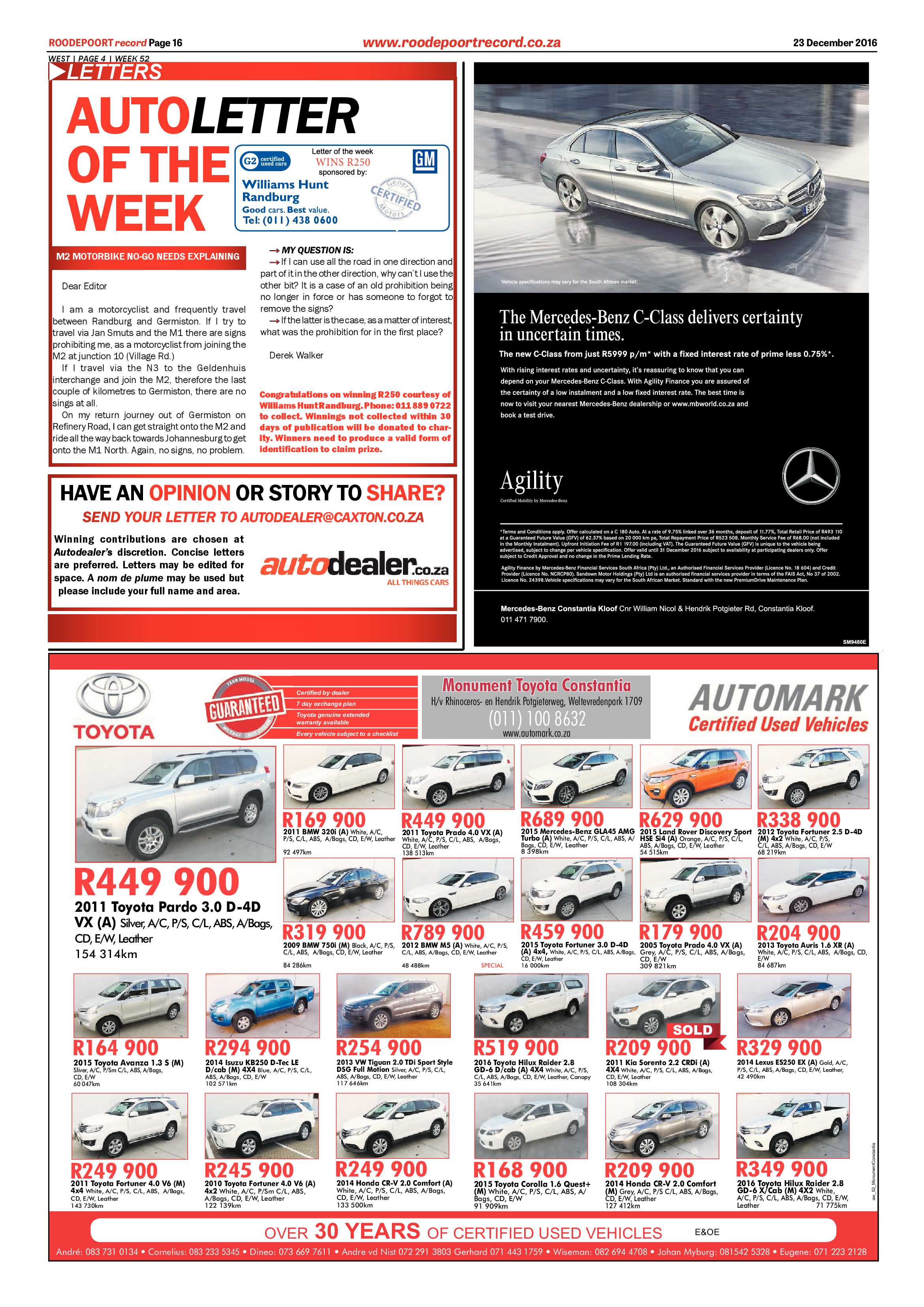 Roodepoort Record 23 December 2016 page 16