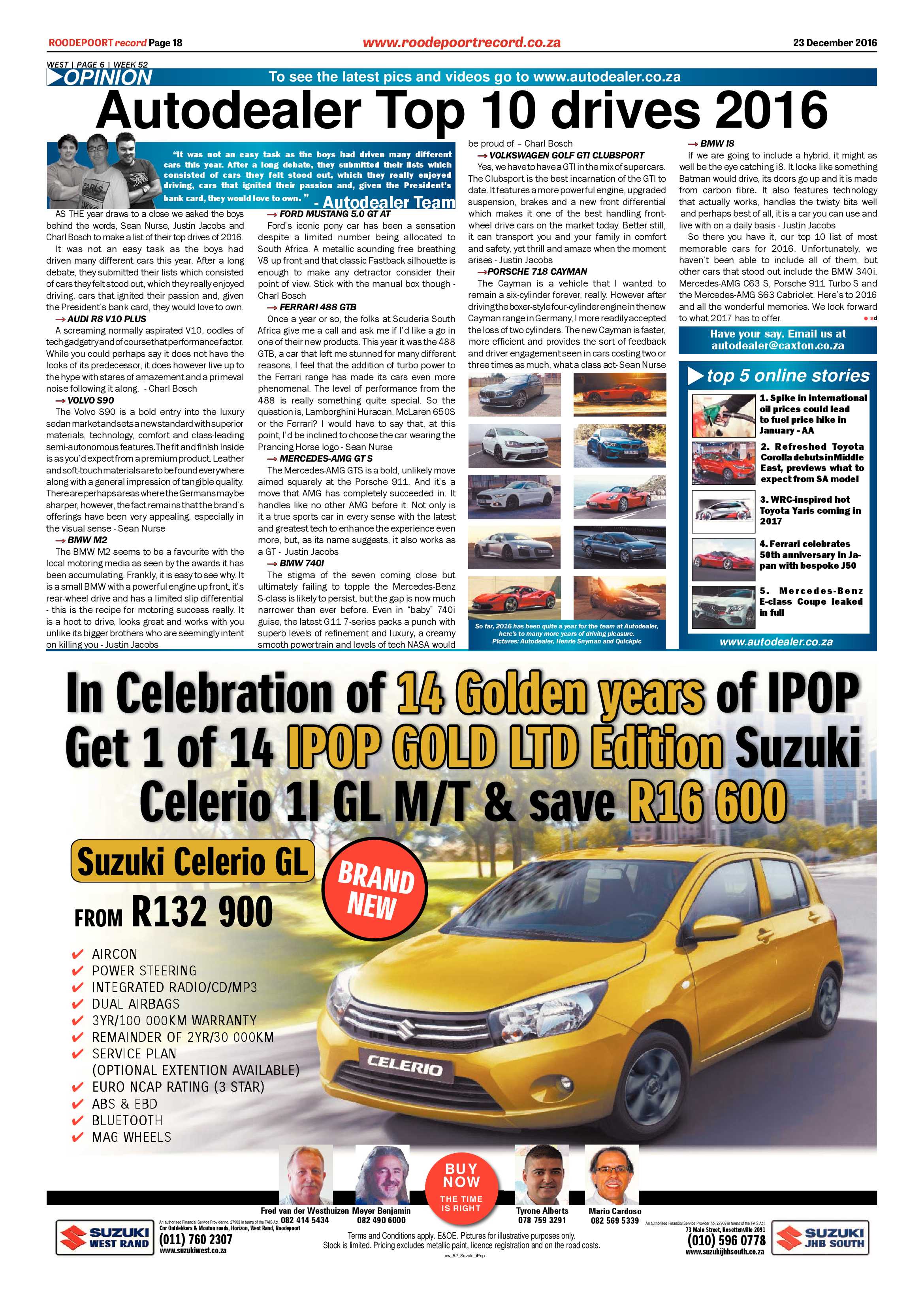 Roodepoort Record 23 December 2016 page 18