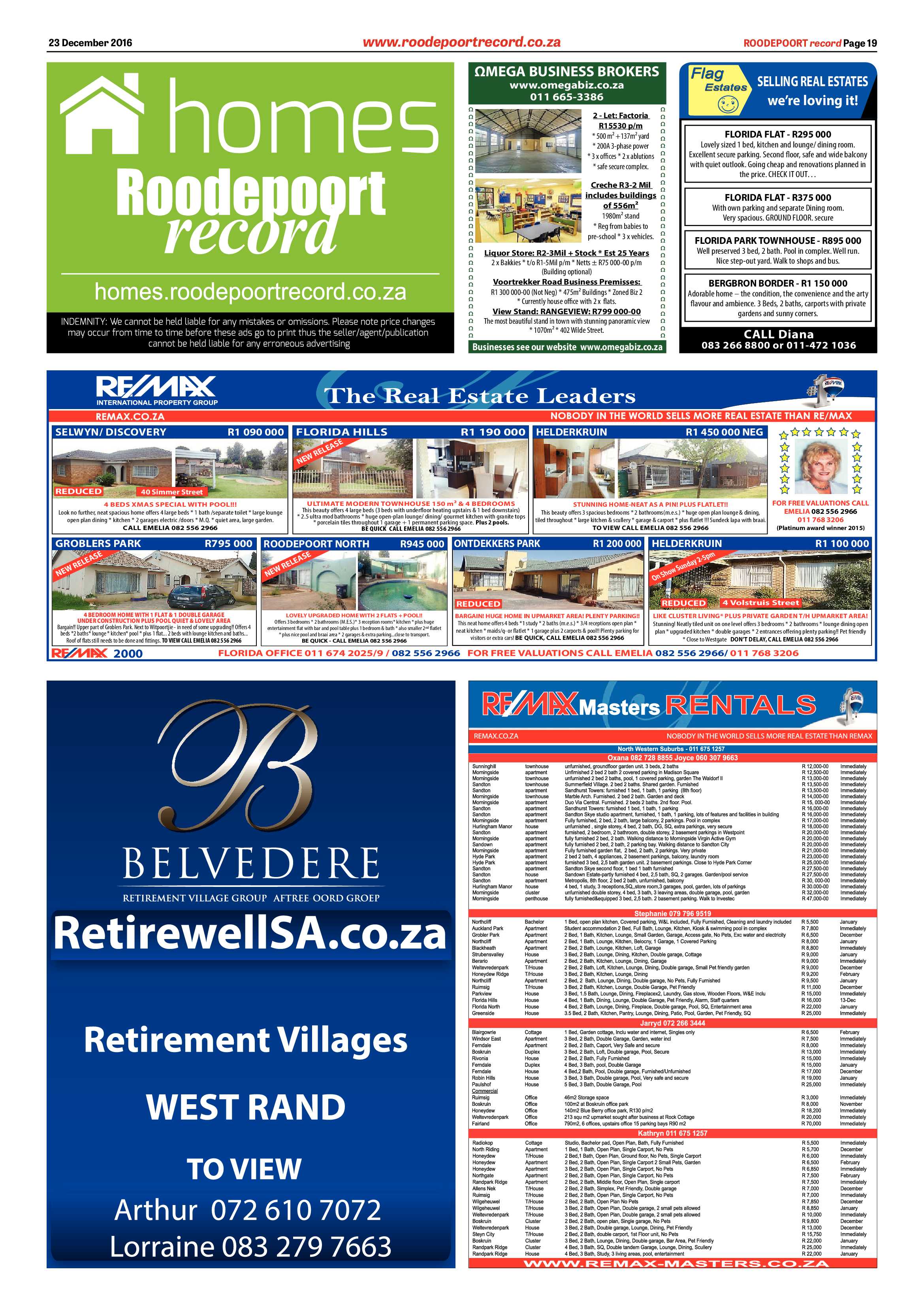 Roodepoort Record 23 December 2016 page 19