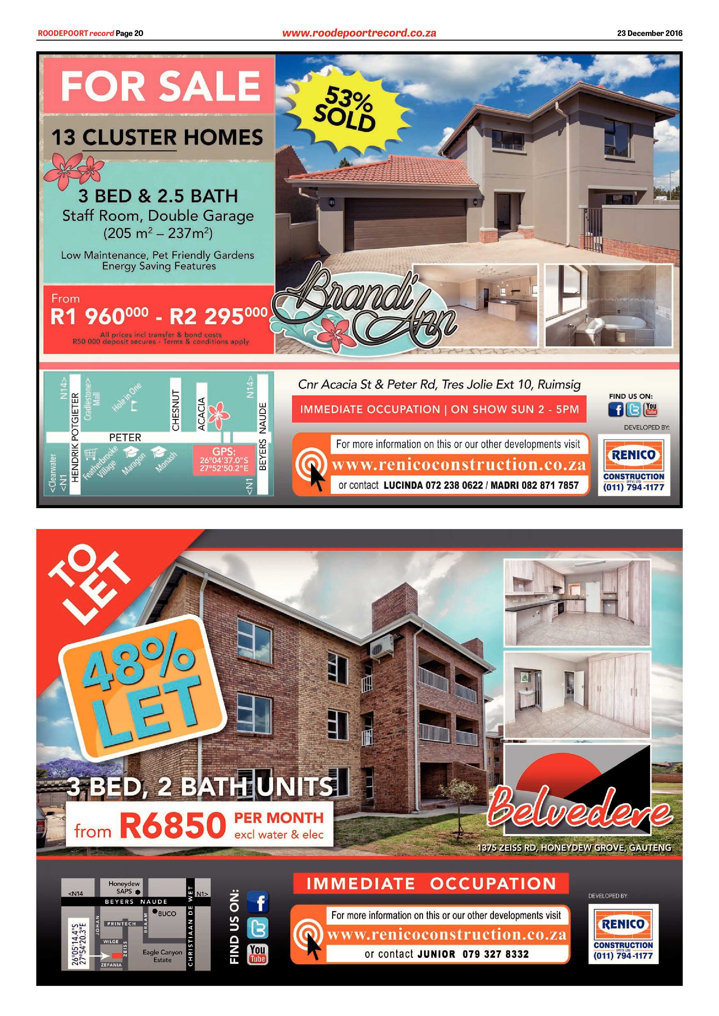 Roodepoort Record 23 December 2016 page 20