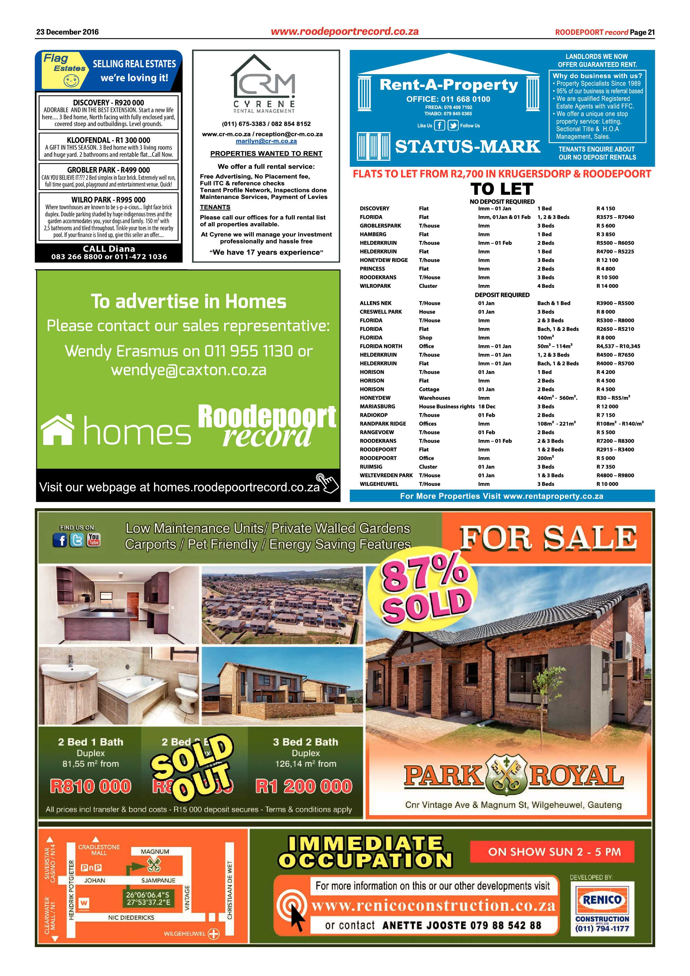 Roodepoort Record 23 December 2016 page 21