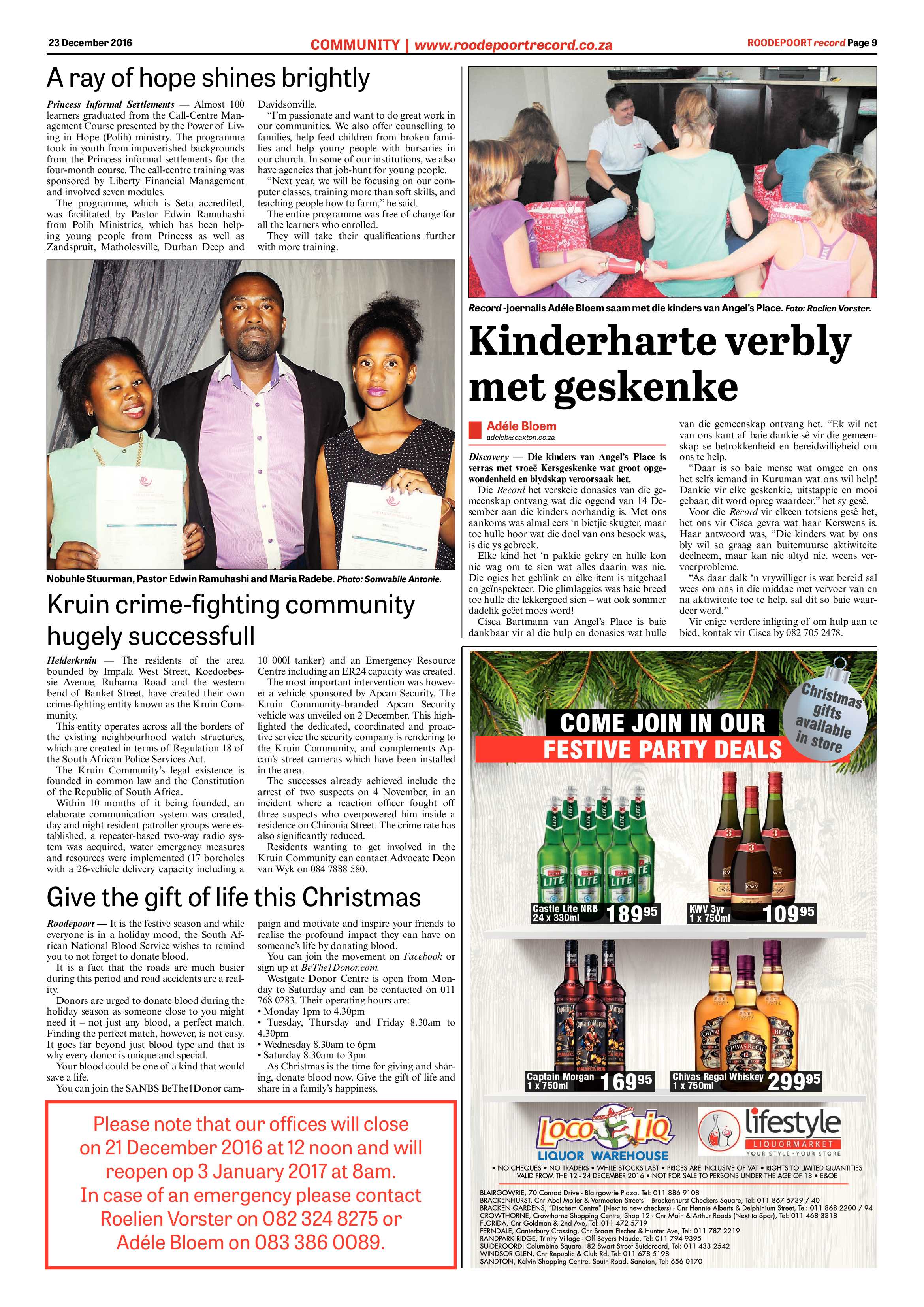 Roodepoort Record 23 December 2016 page 9