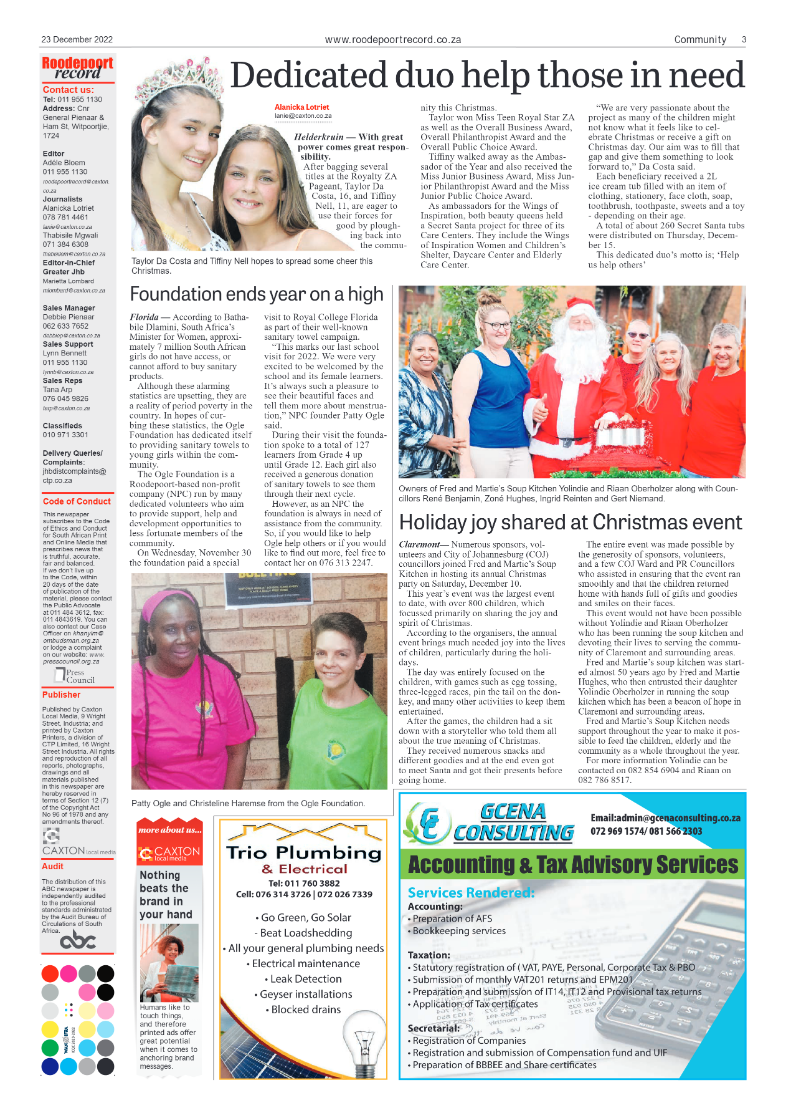 Roodepoort Record 23 December 2022 page 3
