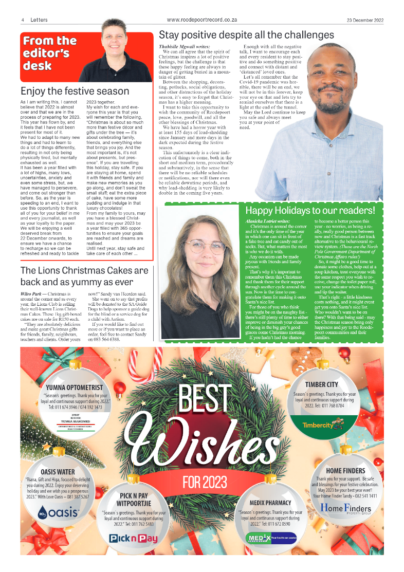 Roodepoort Record 23 December 2022 page 4