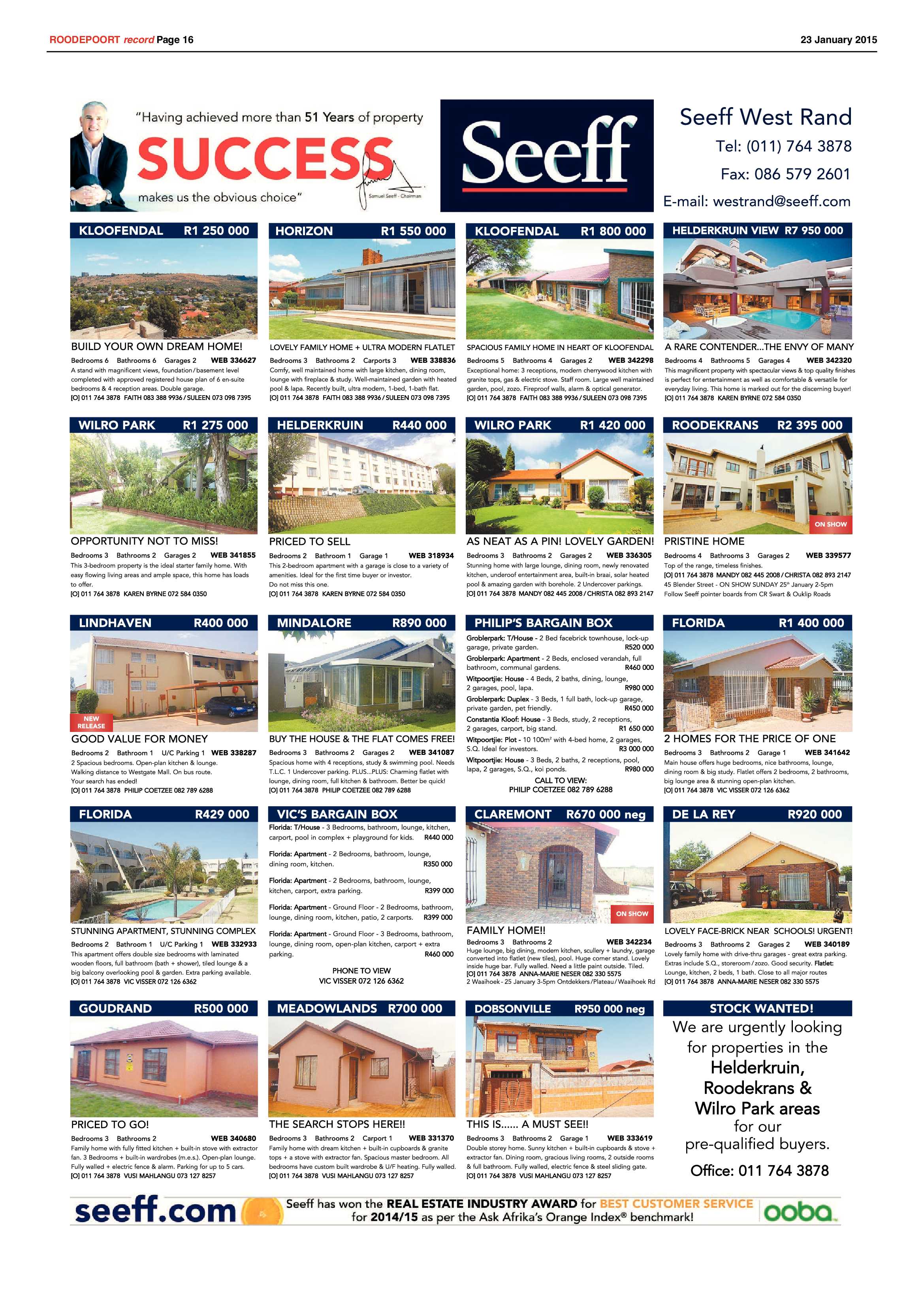 Roodepoort Record 23 January 2015 page 16