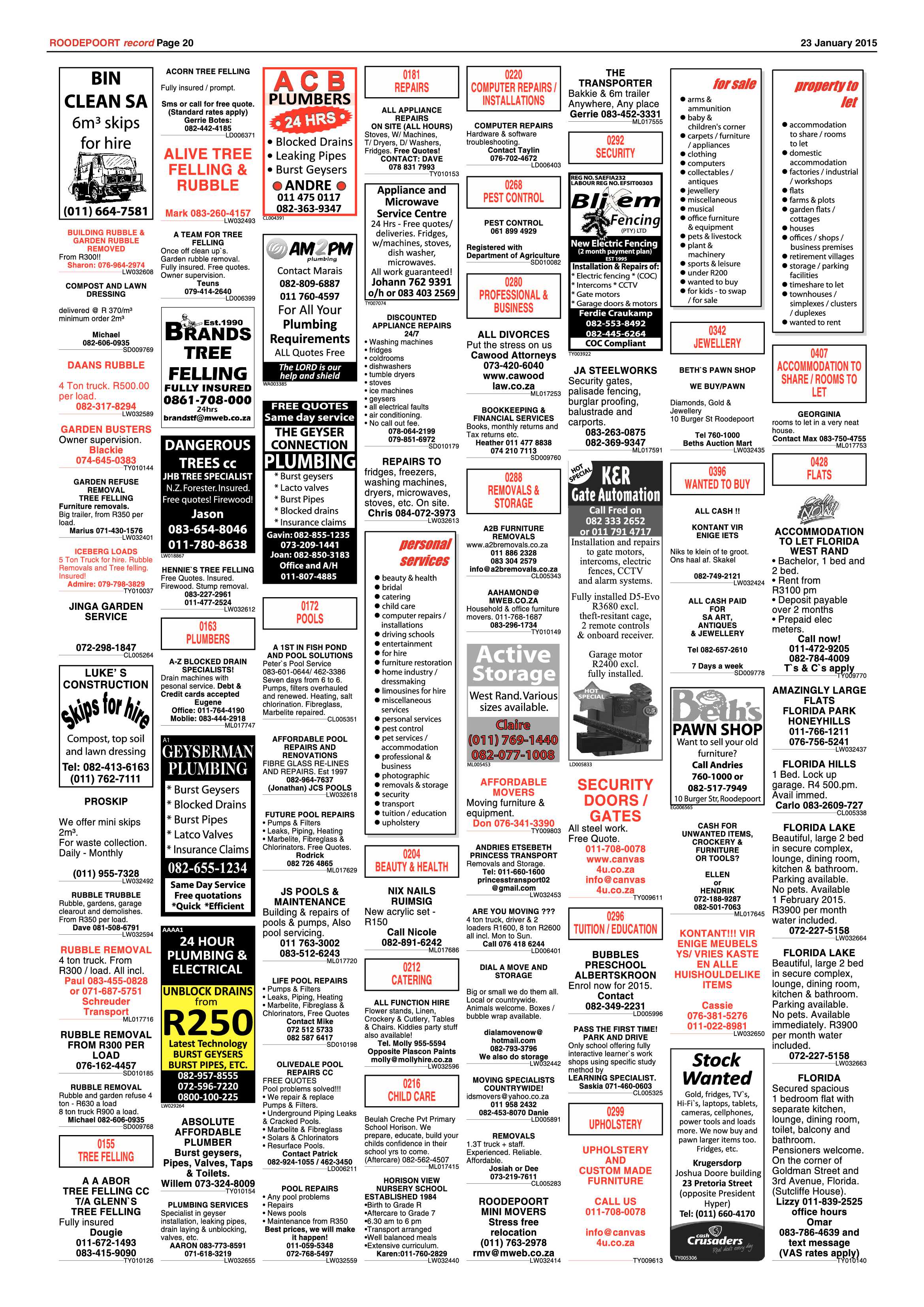 Roodepoort Record 23 January 2015 page 20