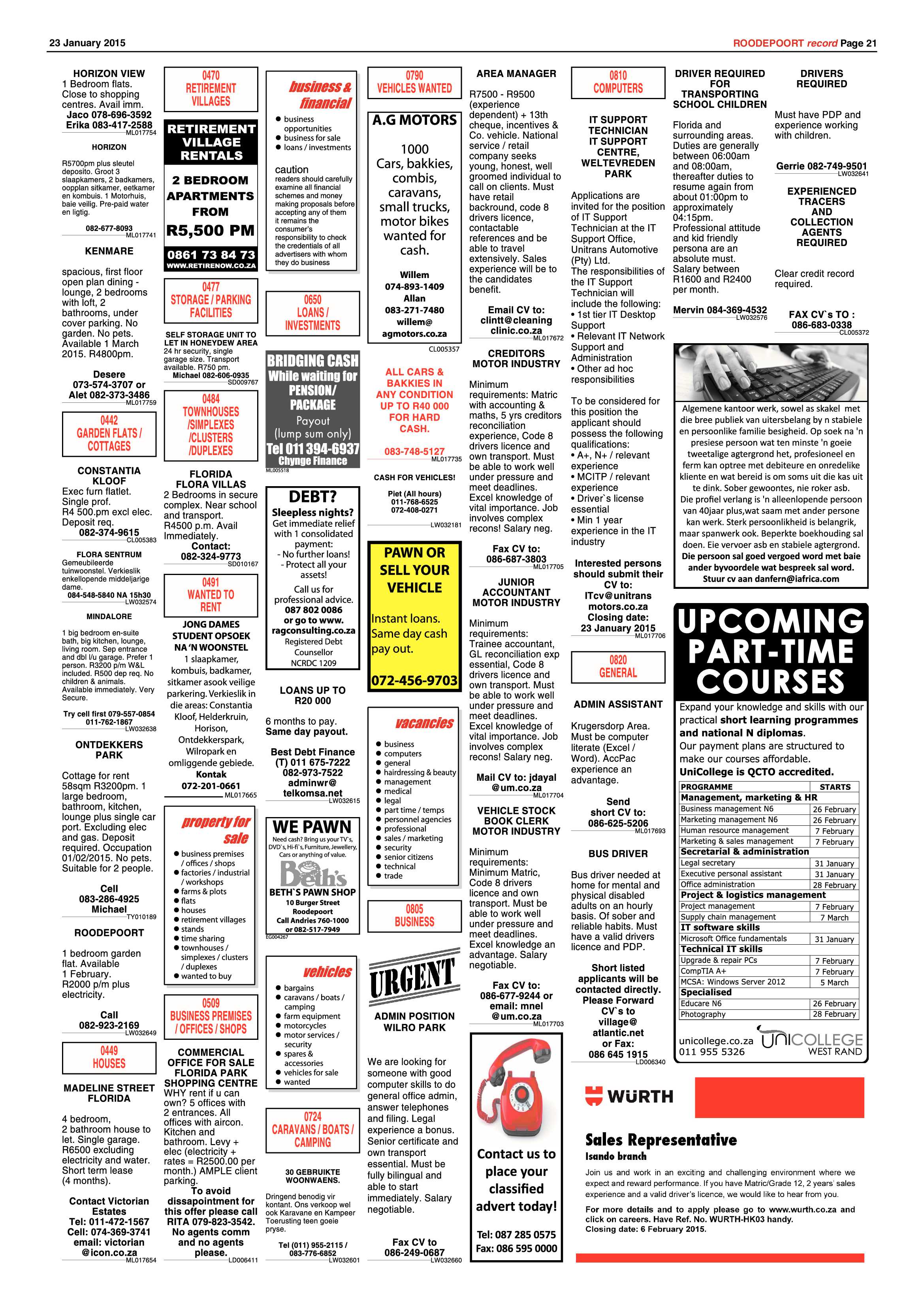 Roodepoort Record 23 January 2015 page 21