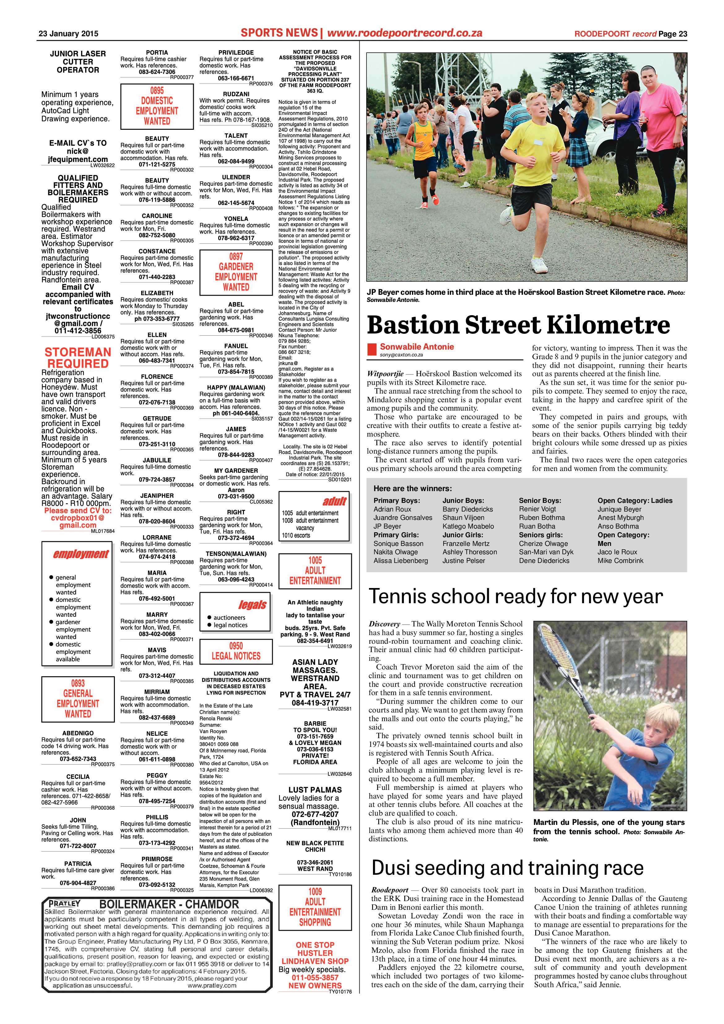 Roodepoort Record 23 January 2015 page 23