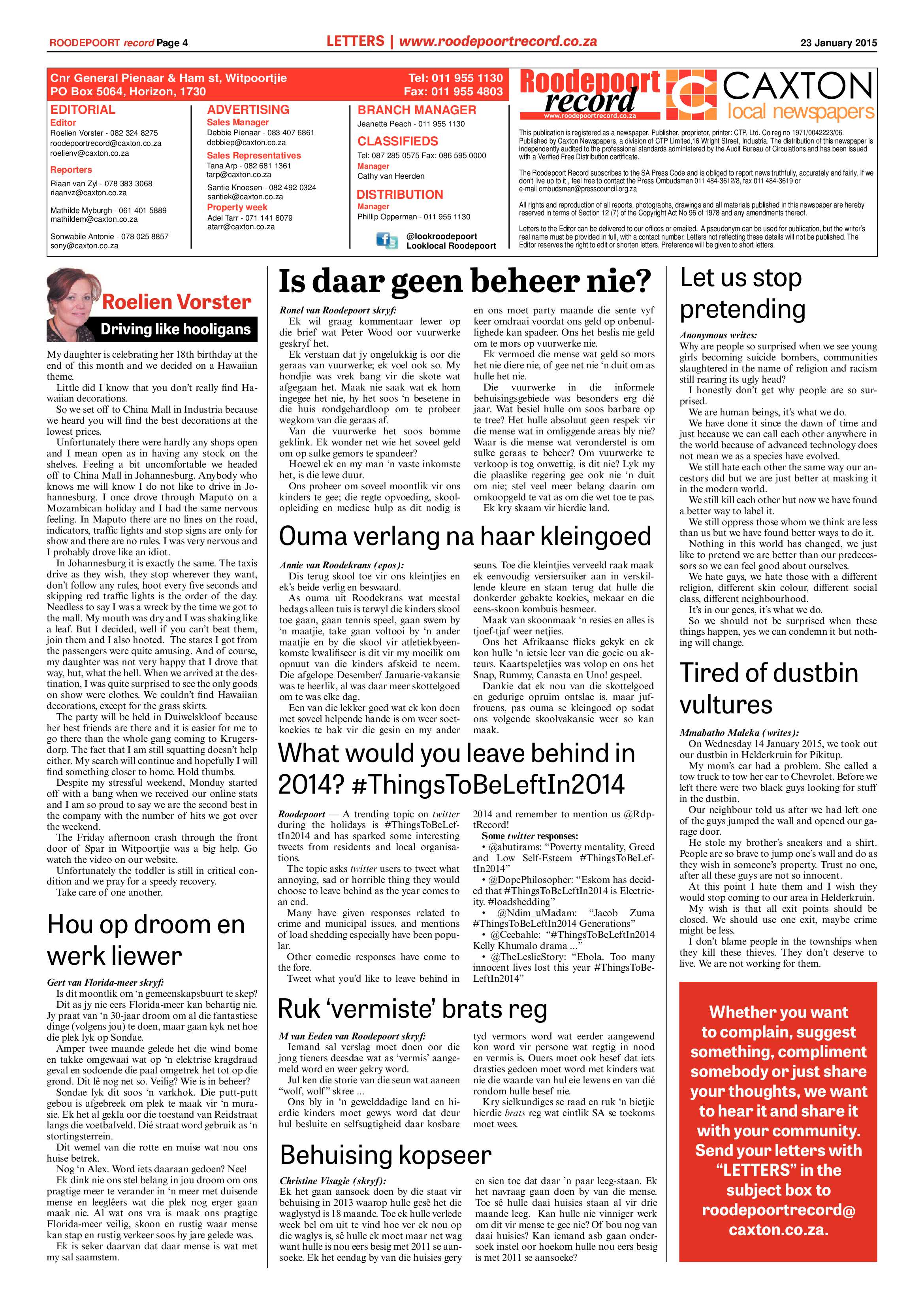 Roodepoort Record 23 January 2015 page 4
