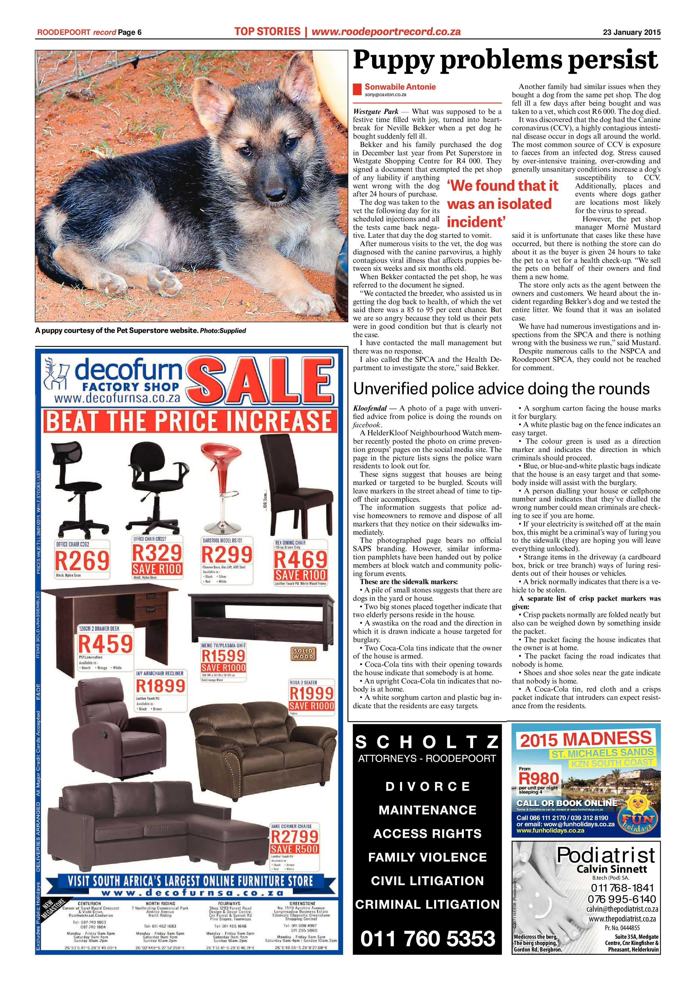 Roodepoort Record 23 January 2015 page 6