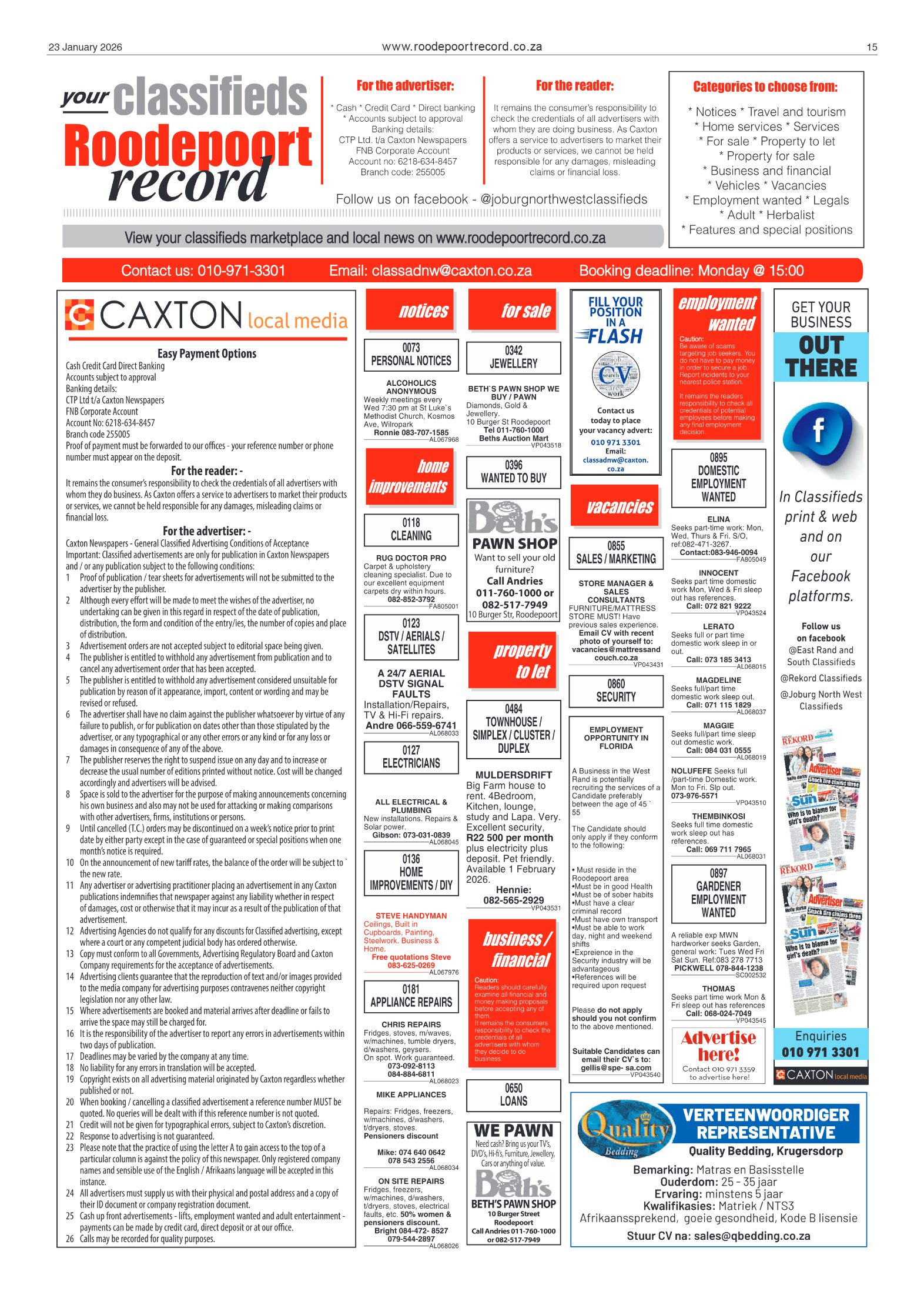 Roodepoort Record 23 January 2026 page 15