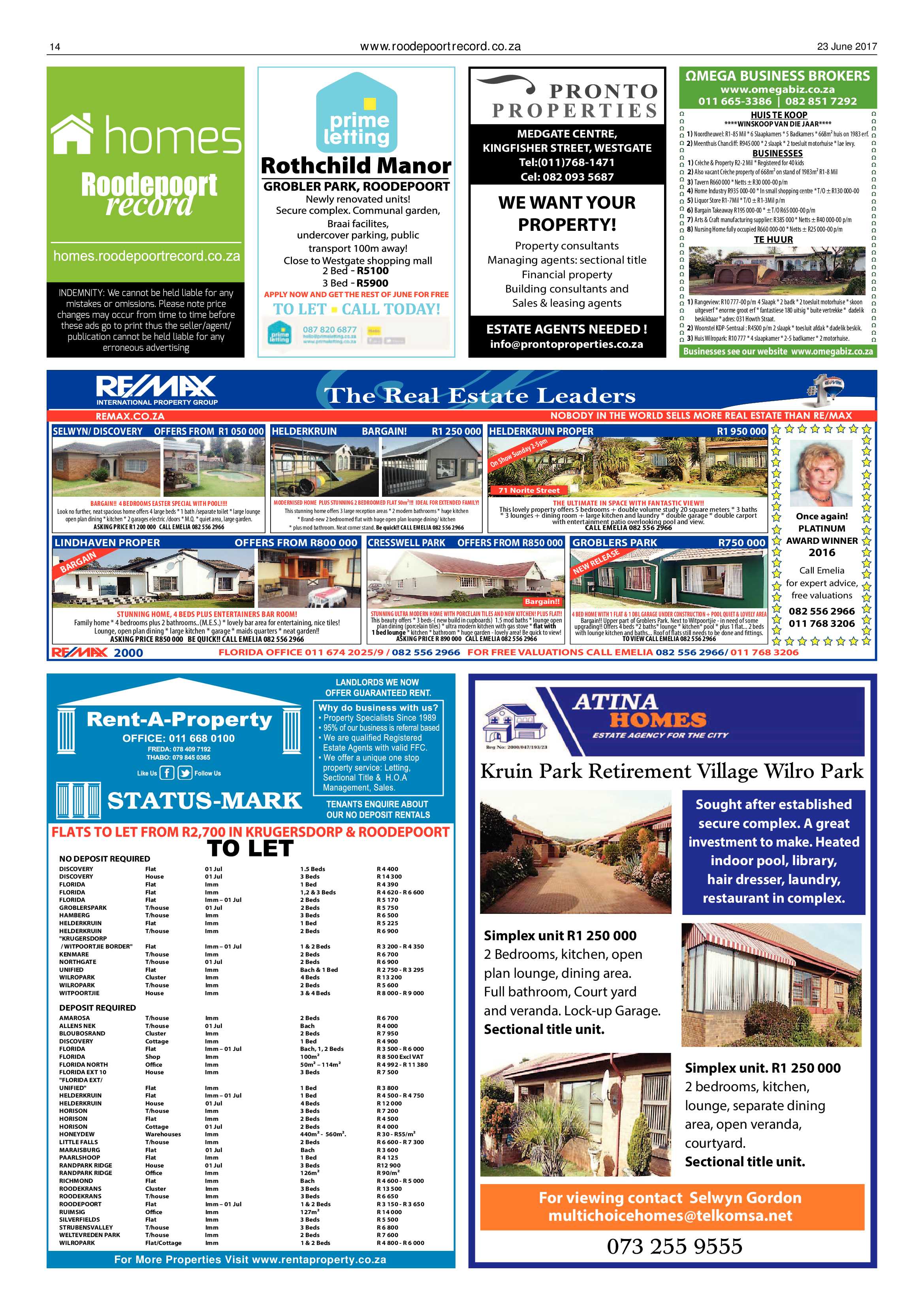 Roodepoort Record 23 June 2017 page 14
