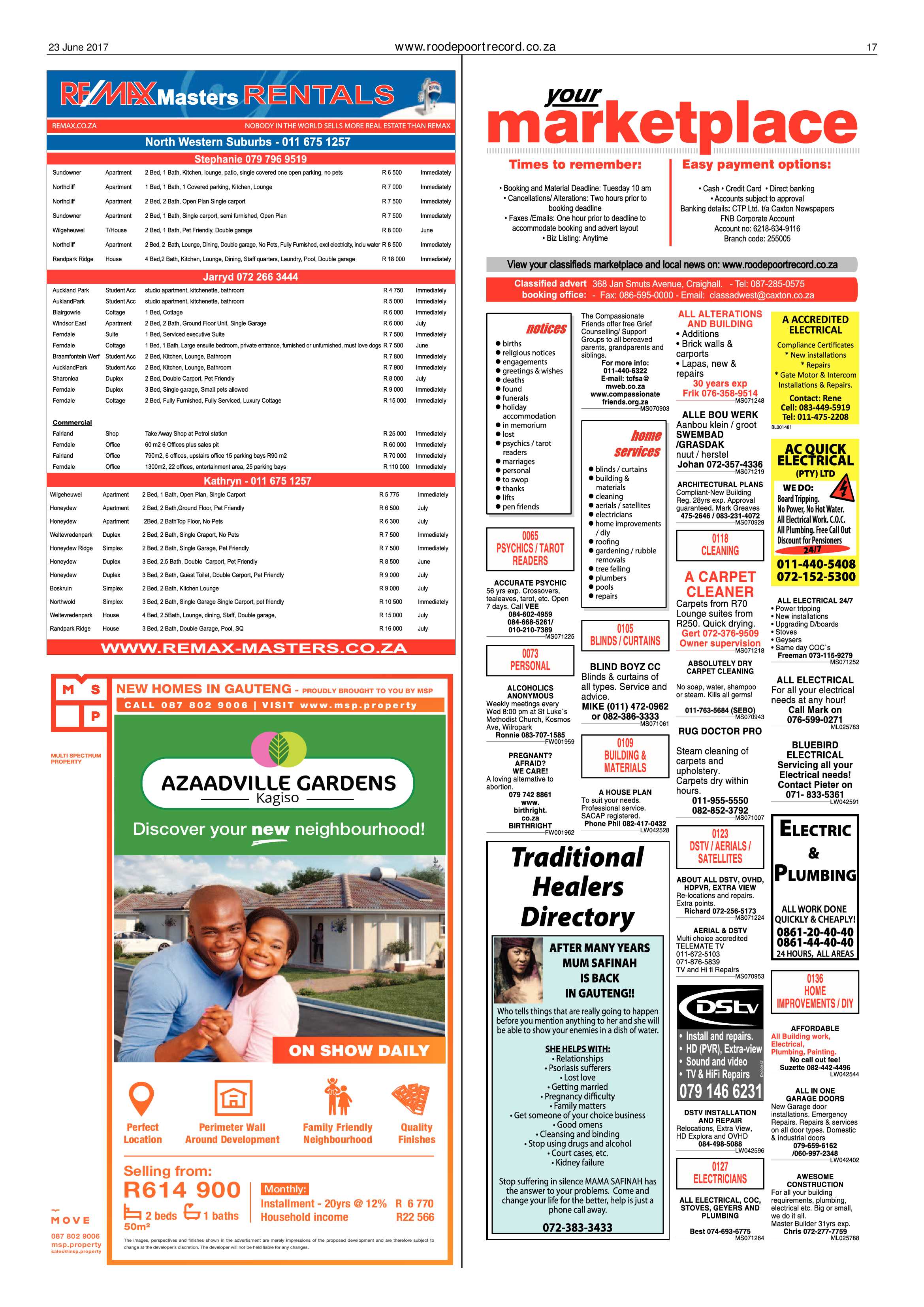 Roodepoort Record 23 June 2017 page 17