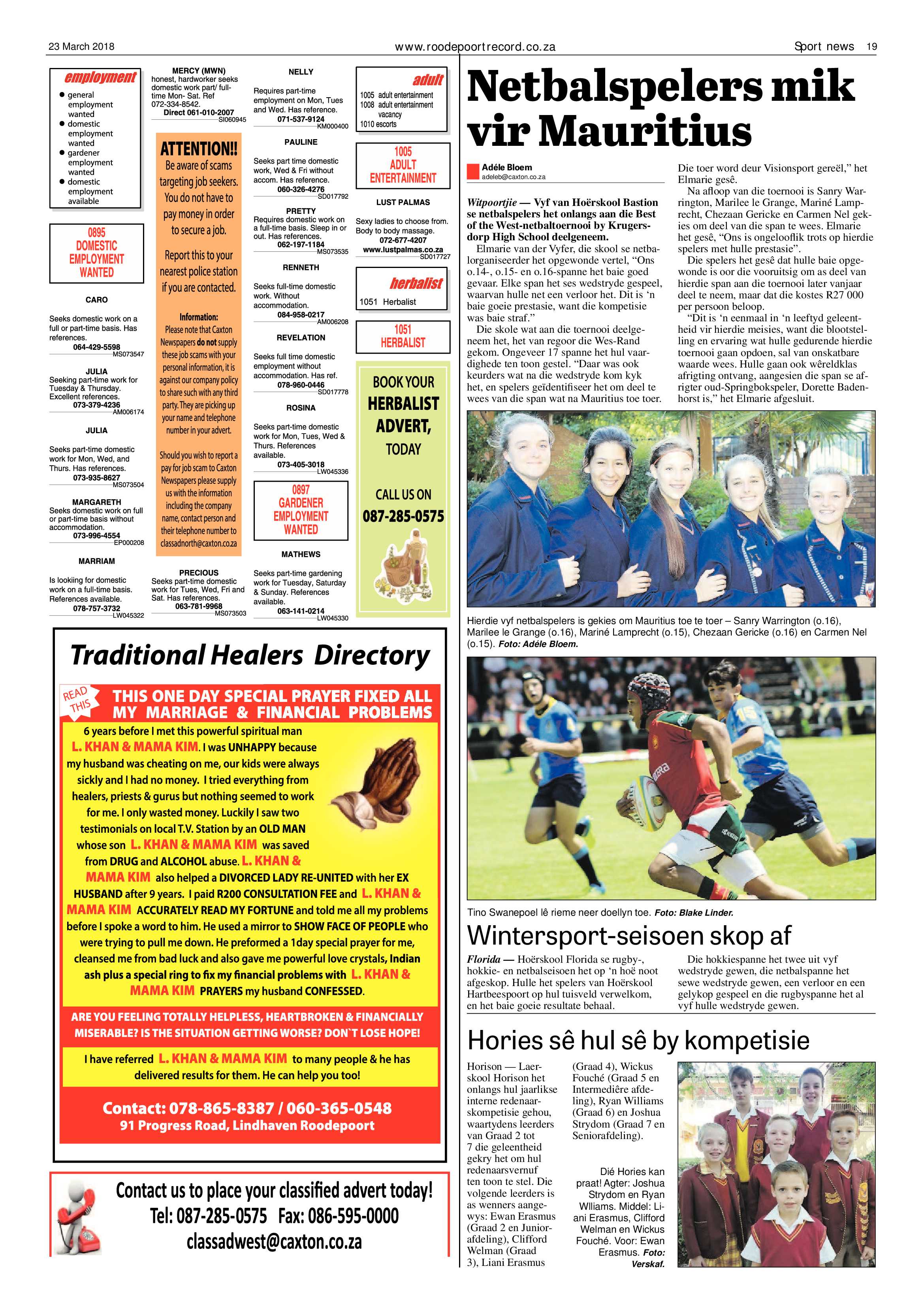 Roodepoort Record 23 March 2018 page 19