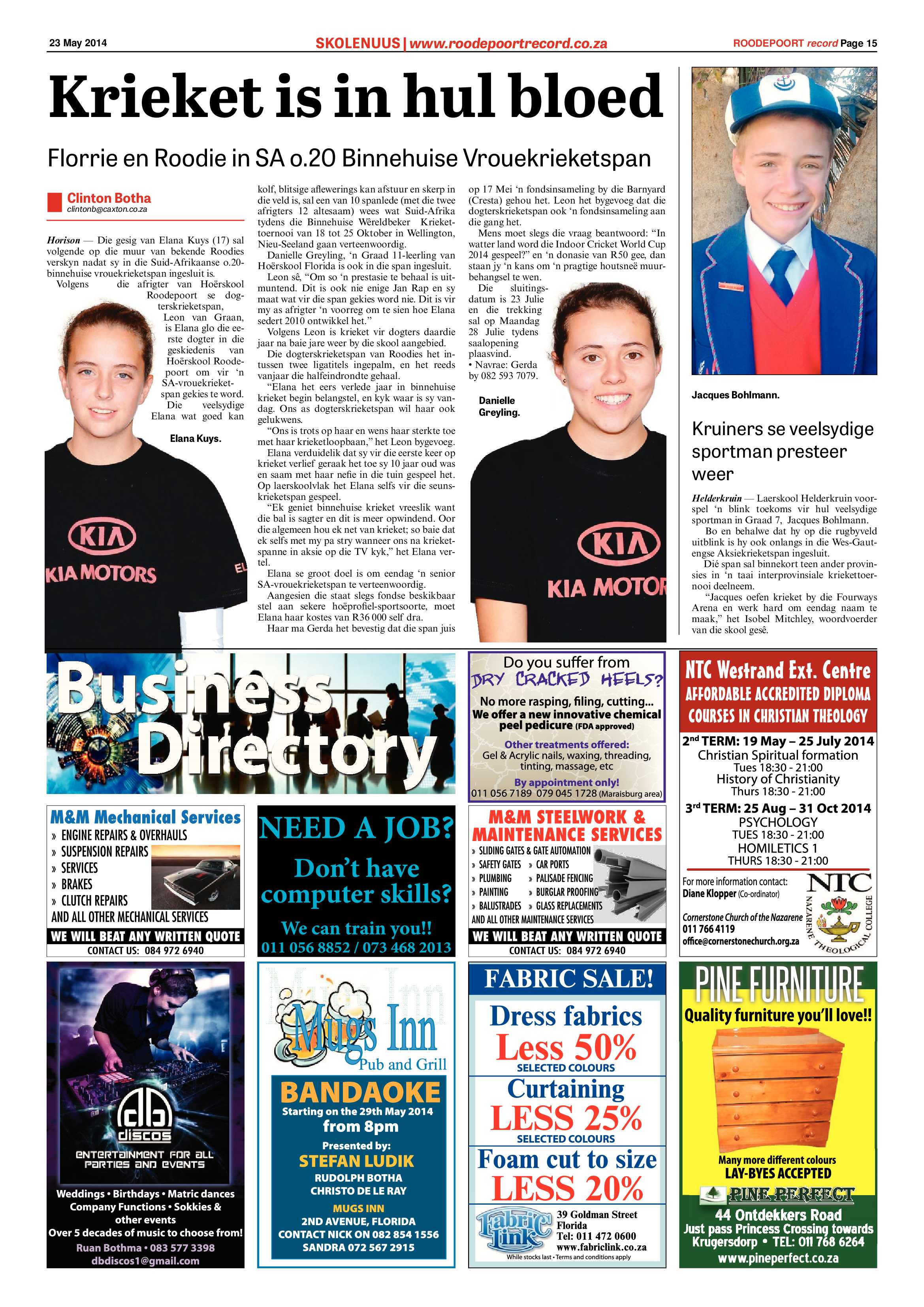 Roodepoort Record 23 May 2014 page 15