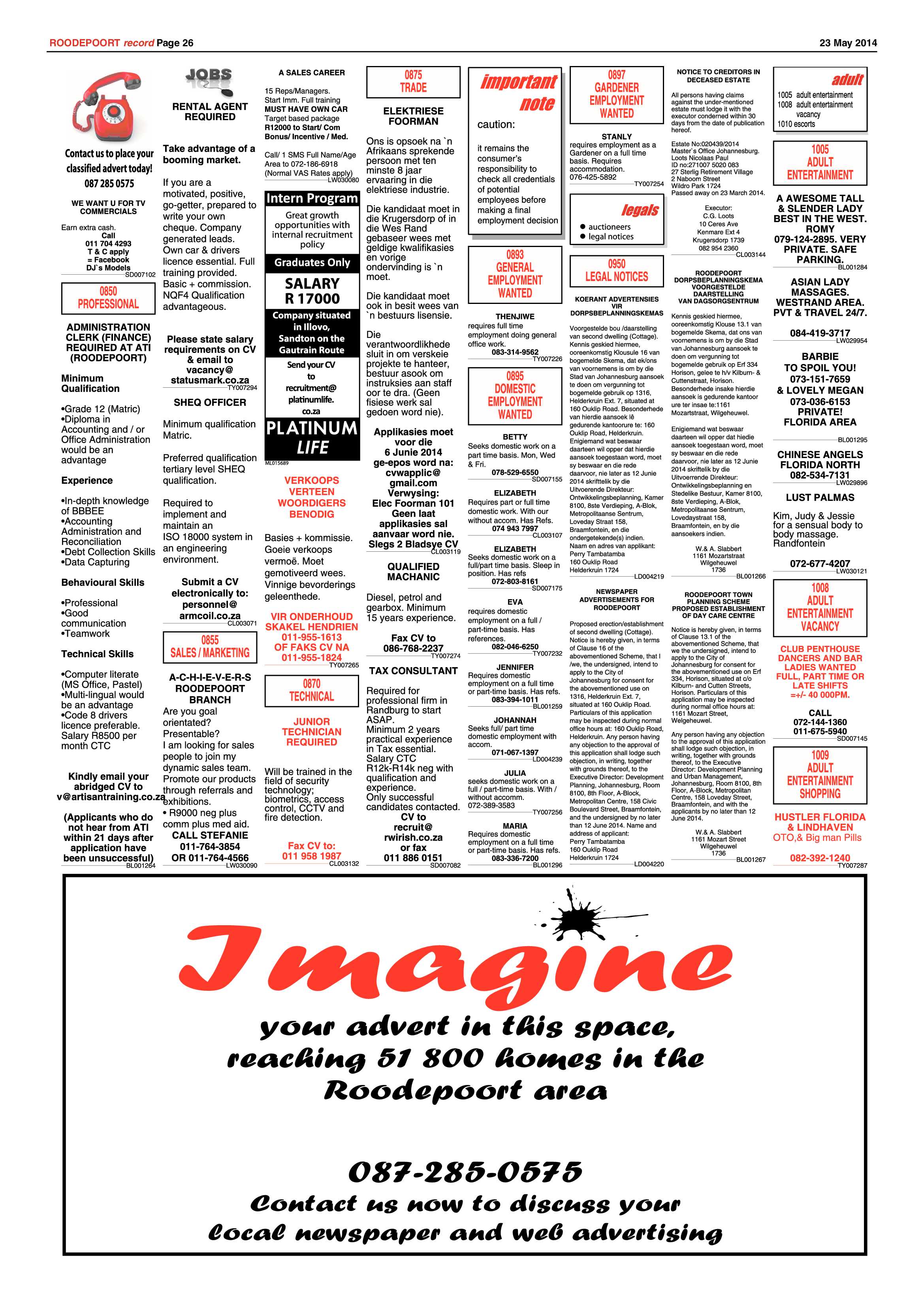 Roodepoort Record 23 May 2014 page 26