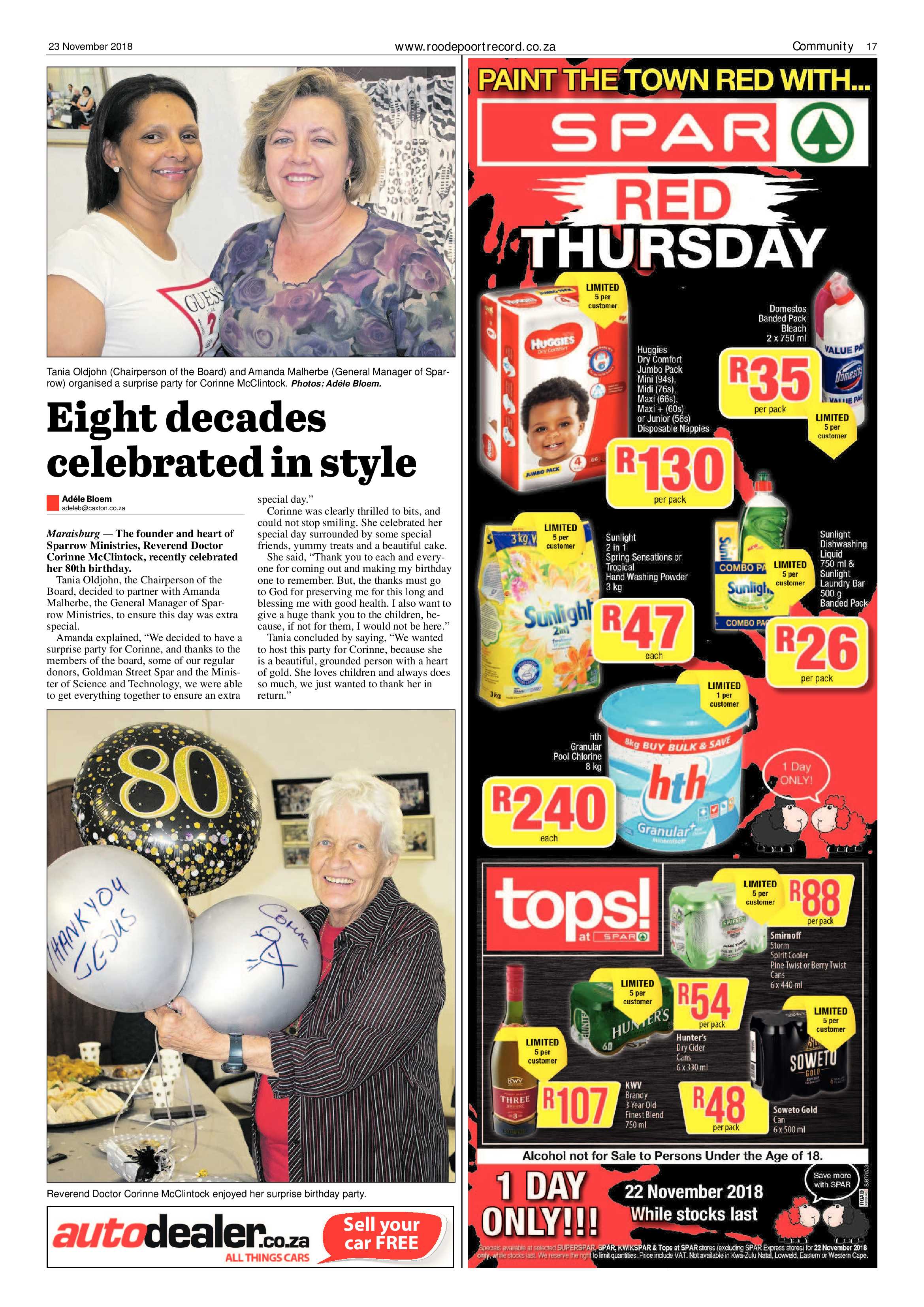 Roodepoort Record 23 November 2018 page 17