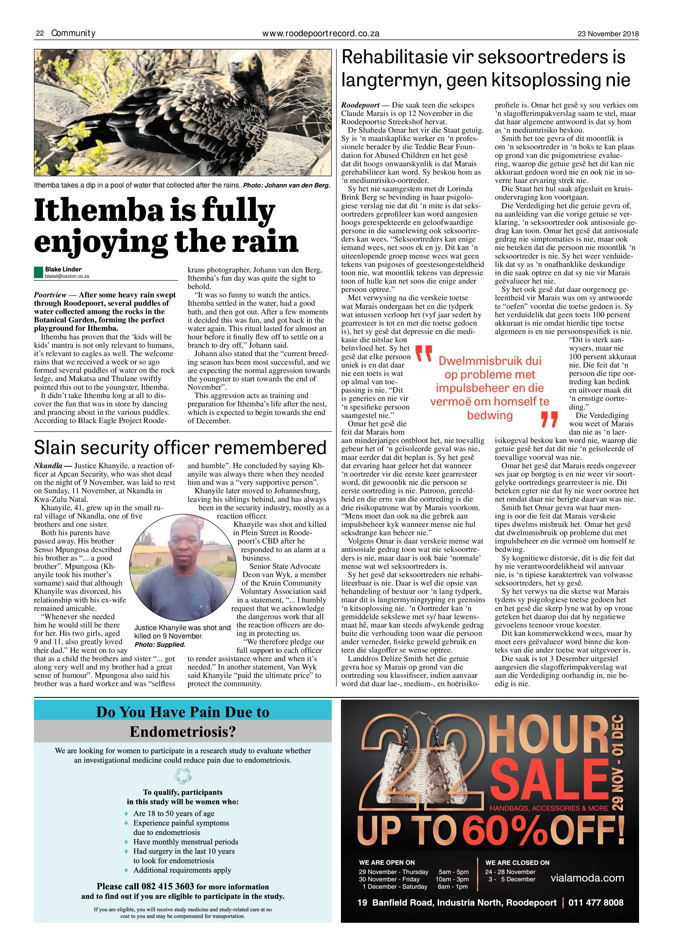 Roodepoort Record 23 November 2018 page 22