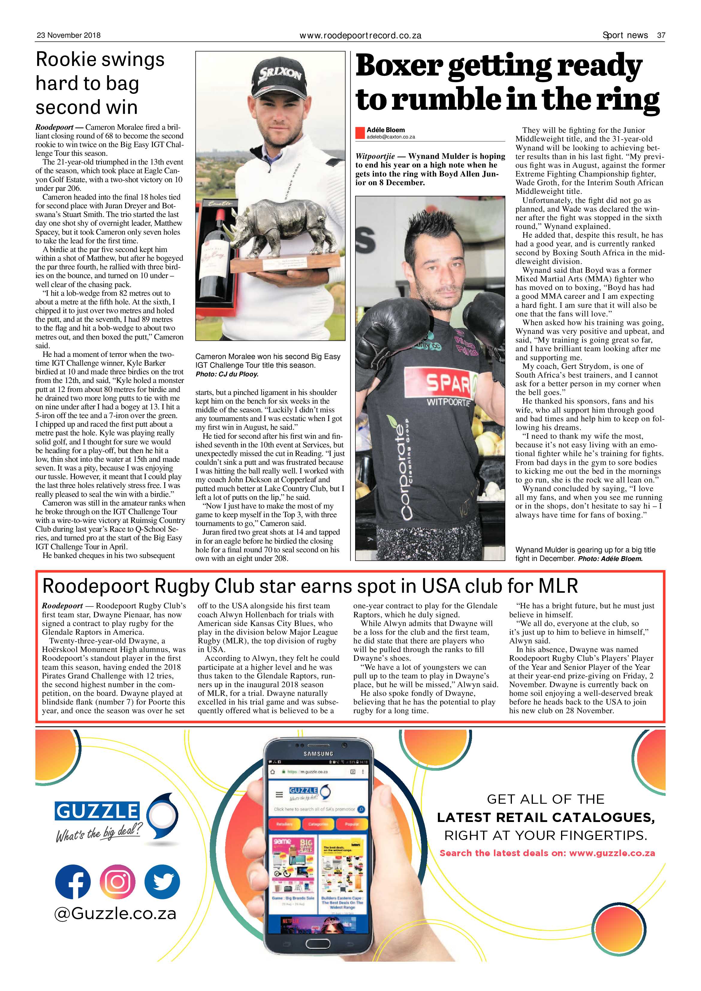 Roodepoort Record 23 November 2018 page 37