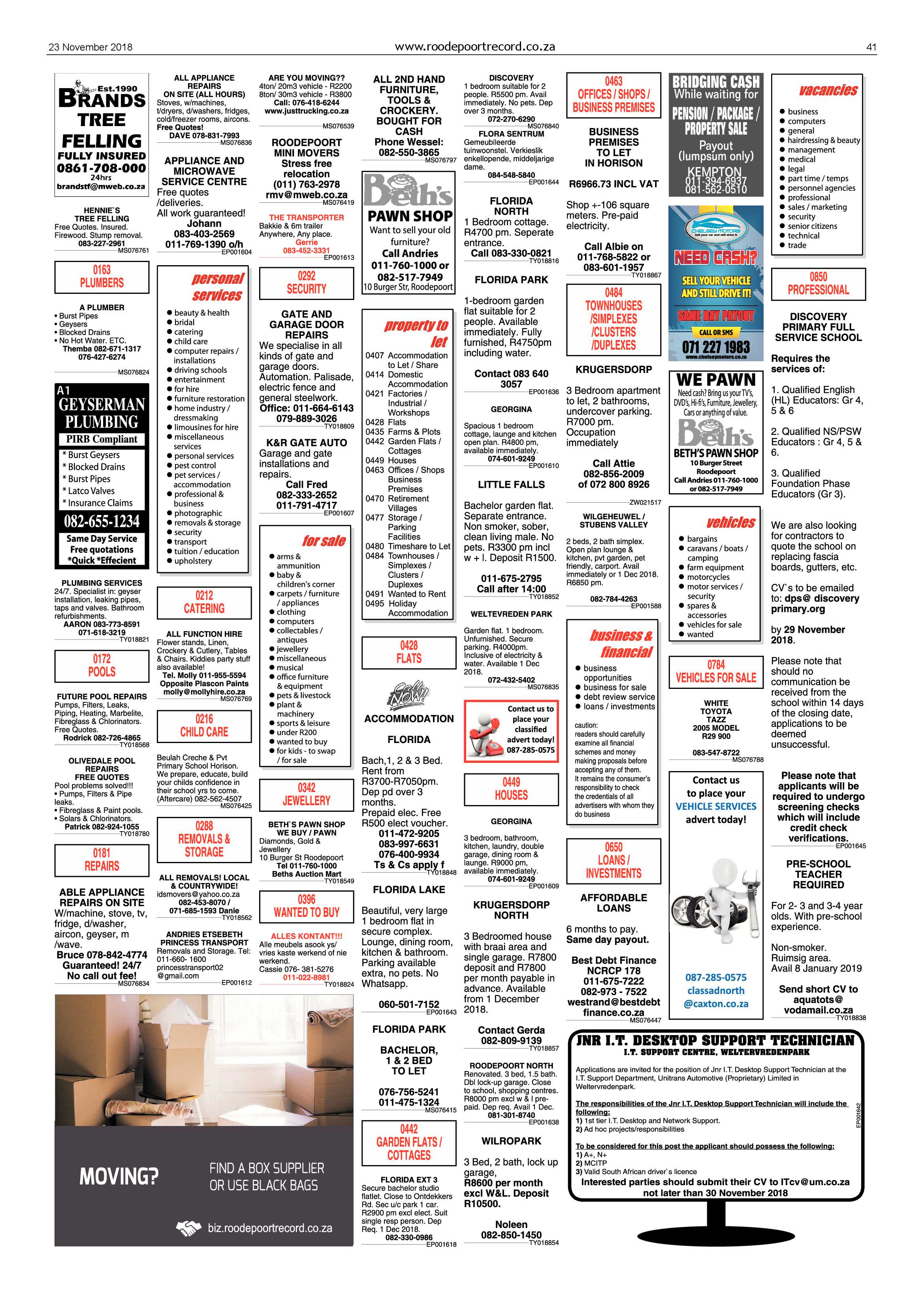 Roodepoort Record 23 November 2018 page 41