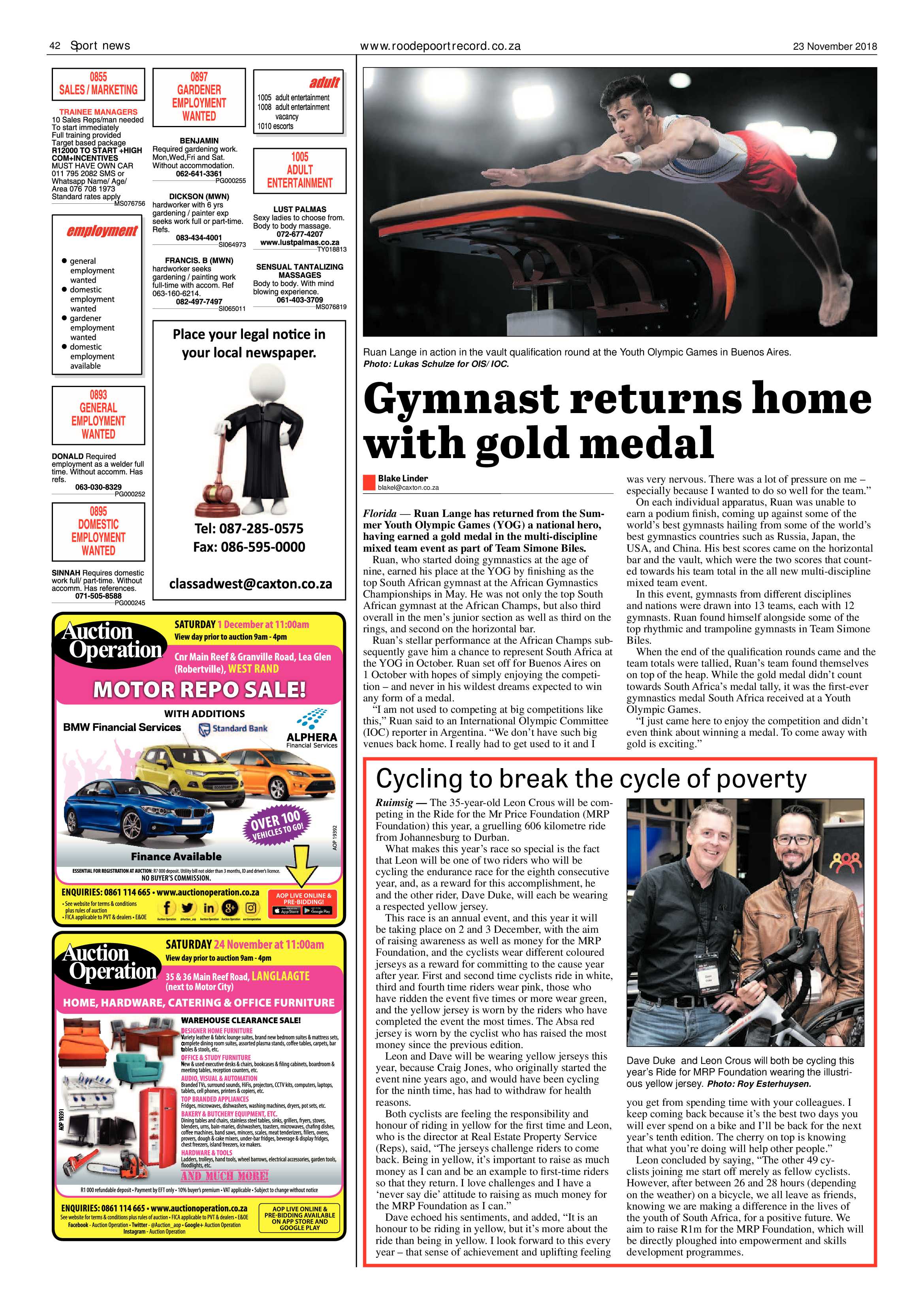 Roodepoort Record 23 November 2018 page 42