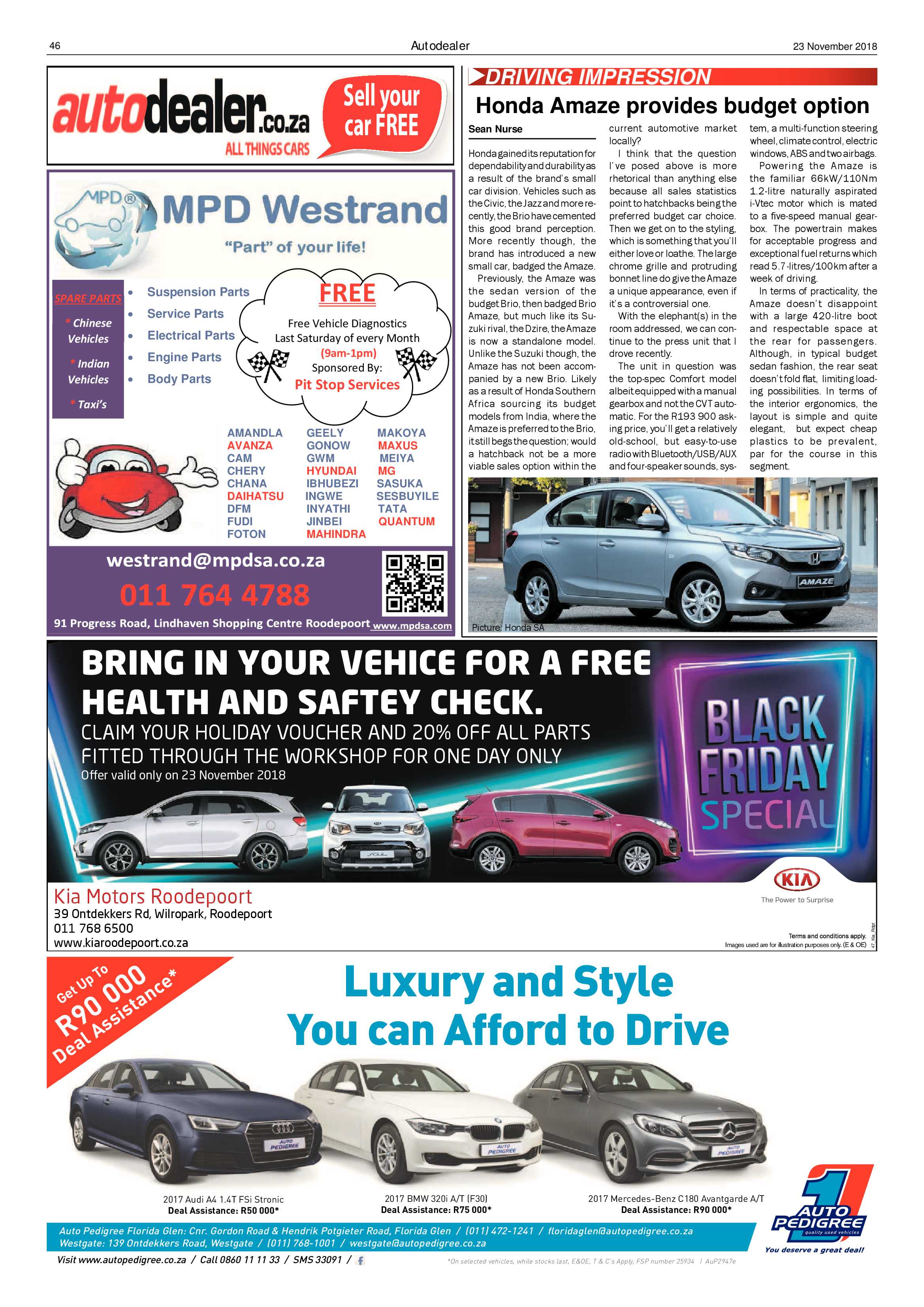 Roodepoort Record 23 November 2018 page 46