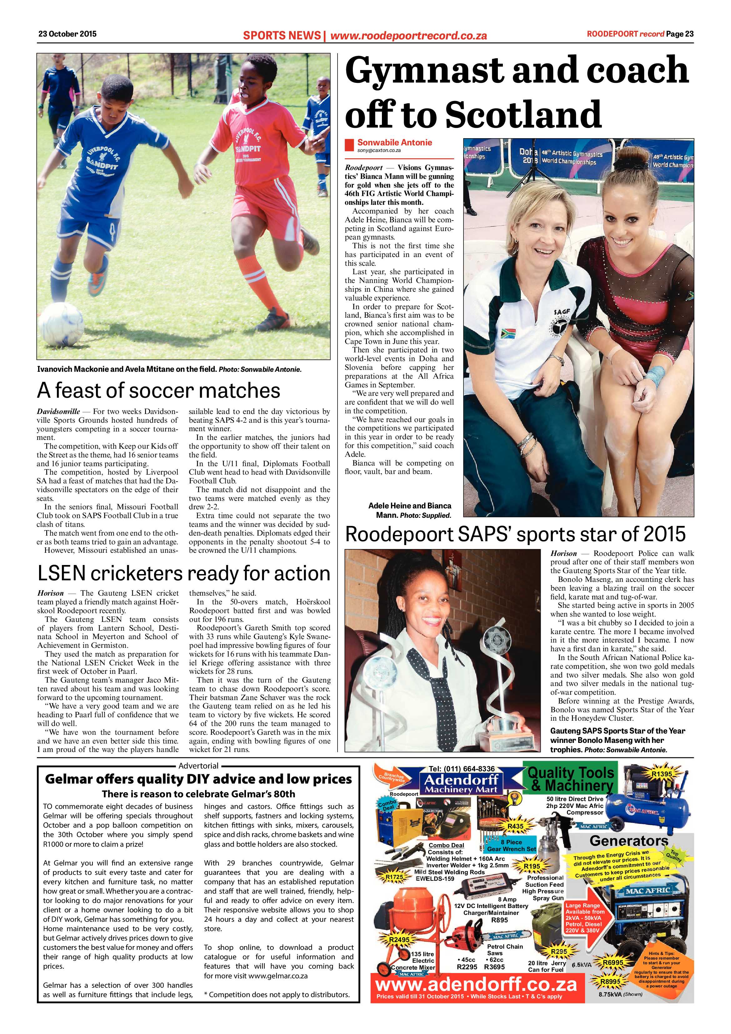 Roodepoort Record 23 October 2015 page 23
