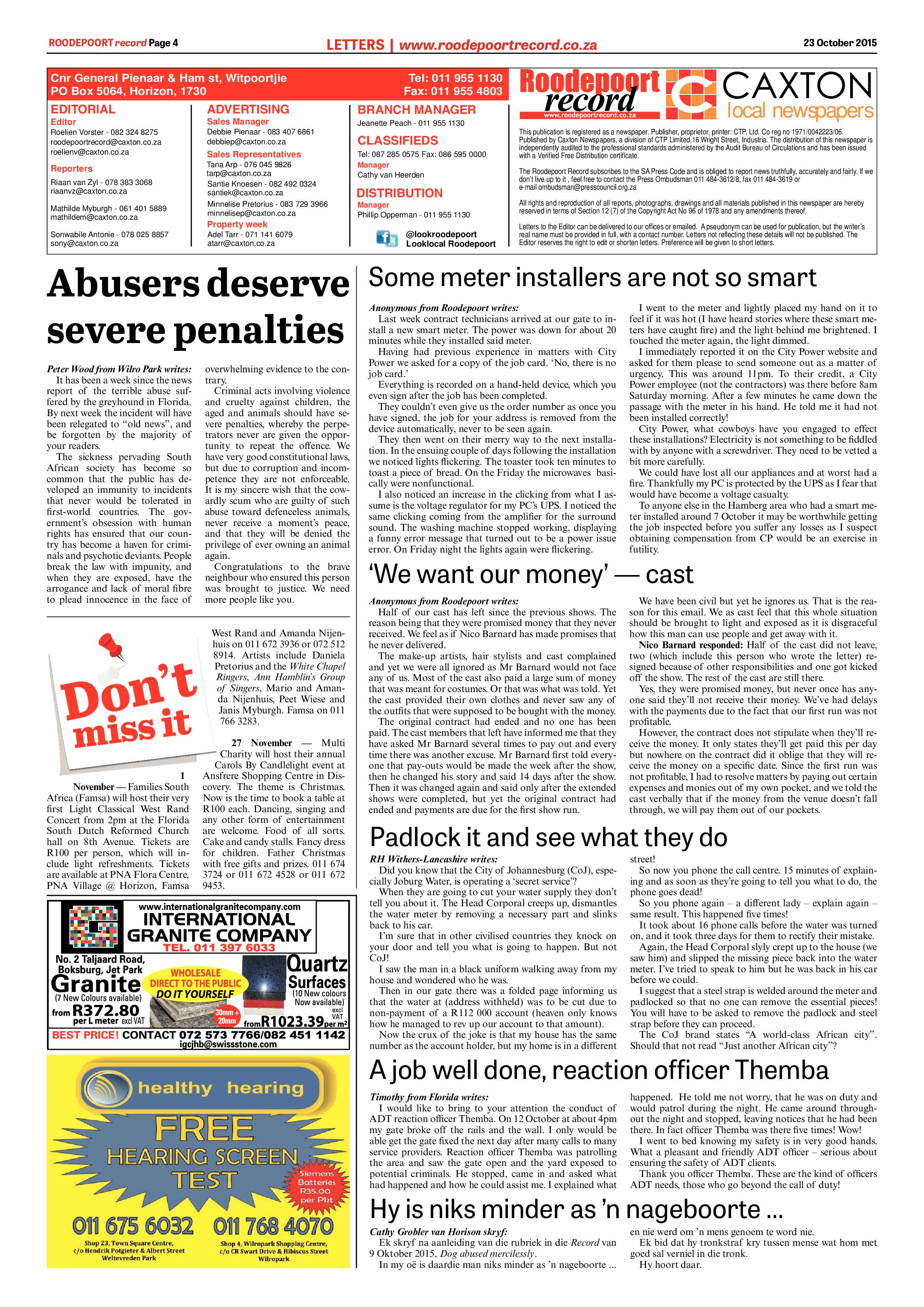 Roodepoort Record 23 October 2015 page 4