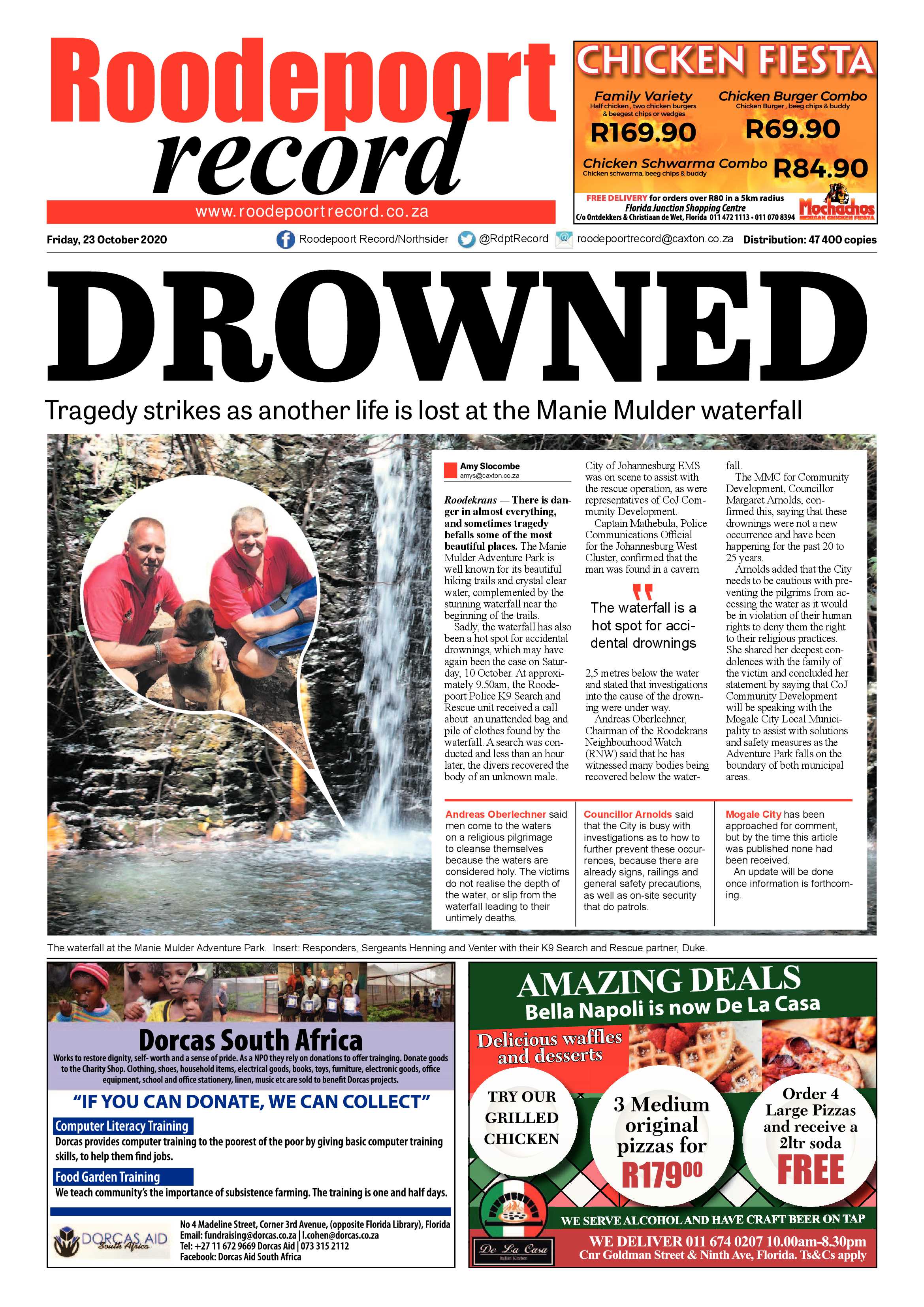 Roodepoort Record 23 October 2020 page 1