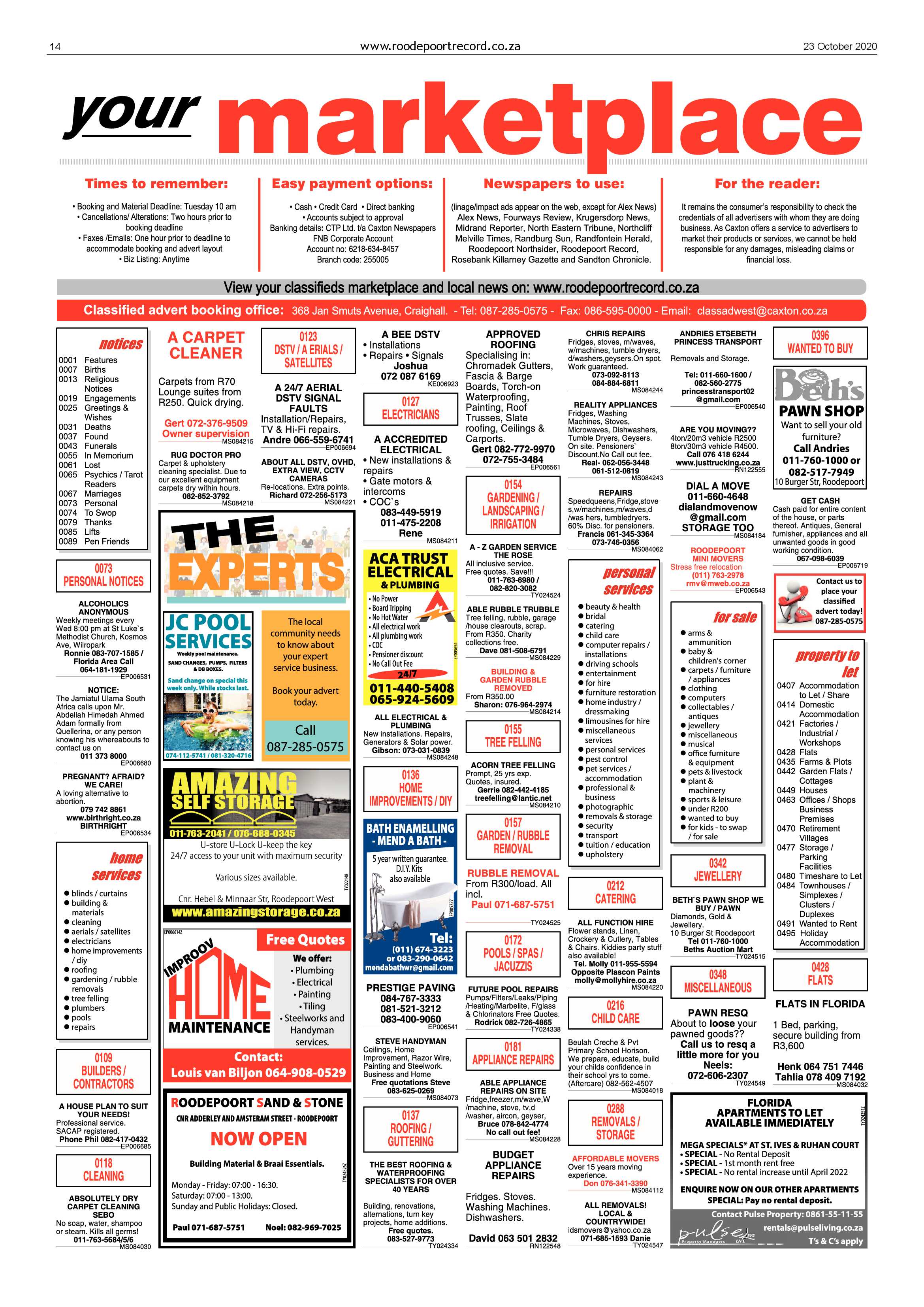 Roodepoort Record 23 October 2020 page 14