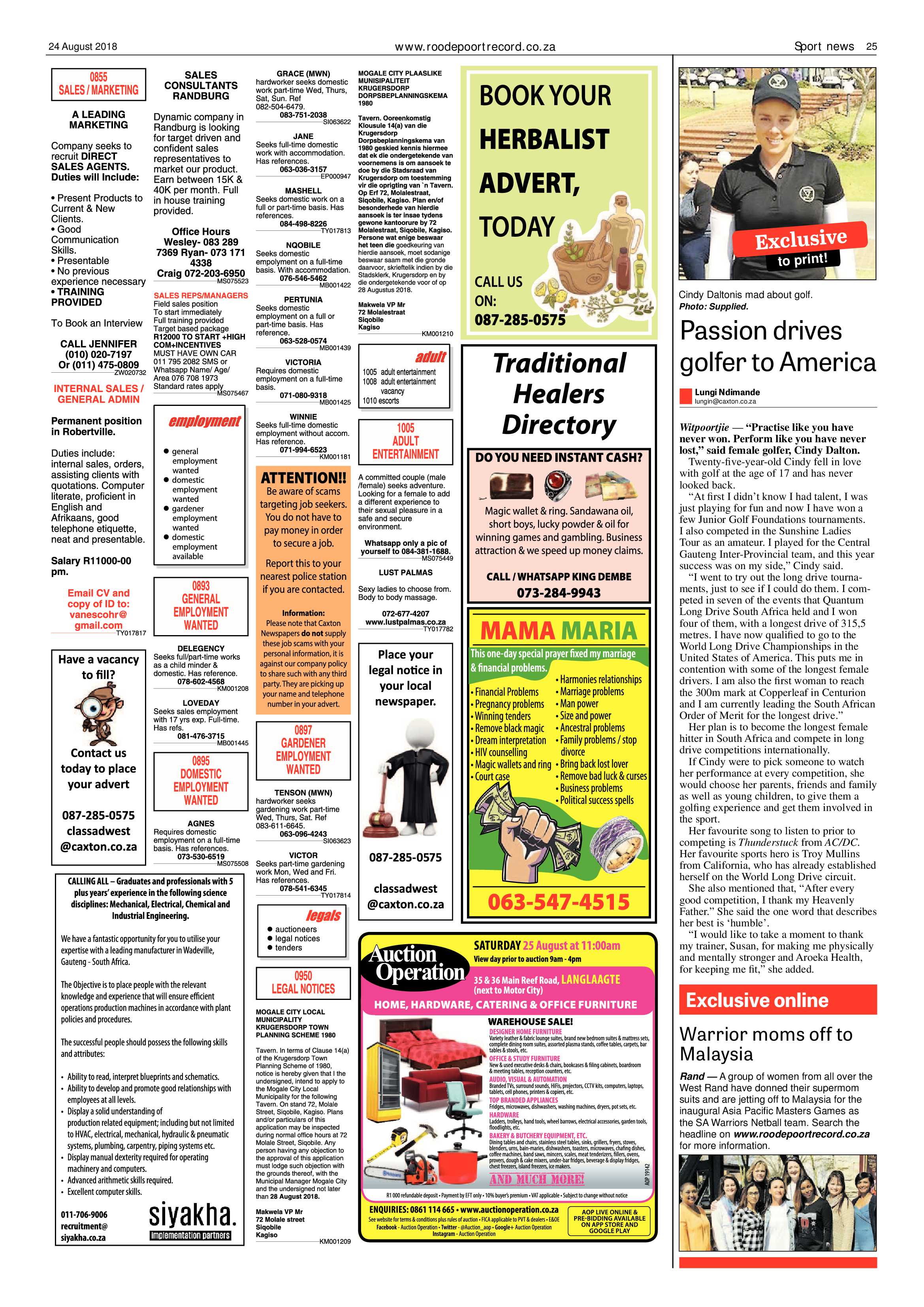Roodepoort Record 24 August 2018 page 25
