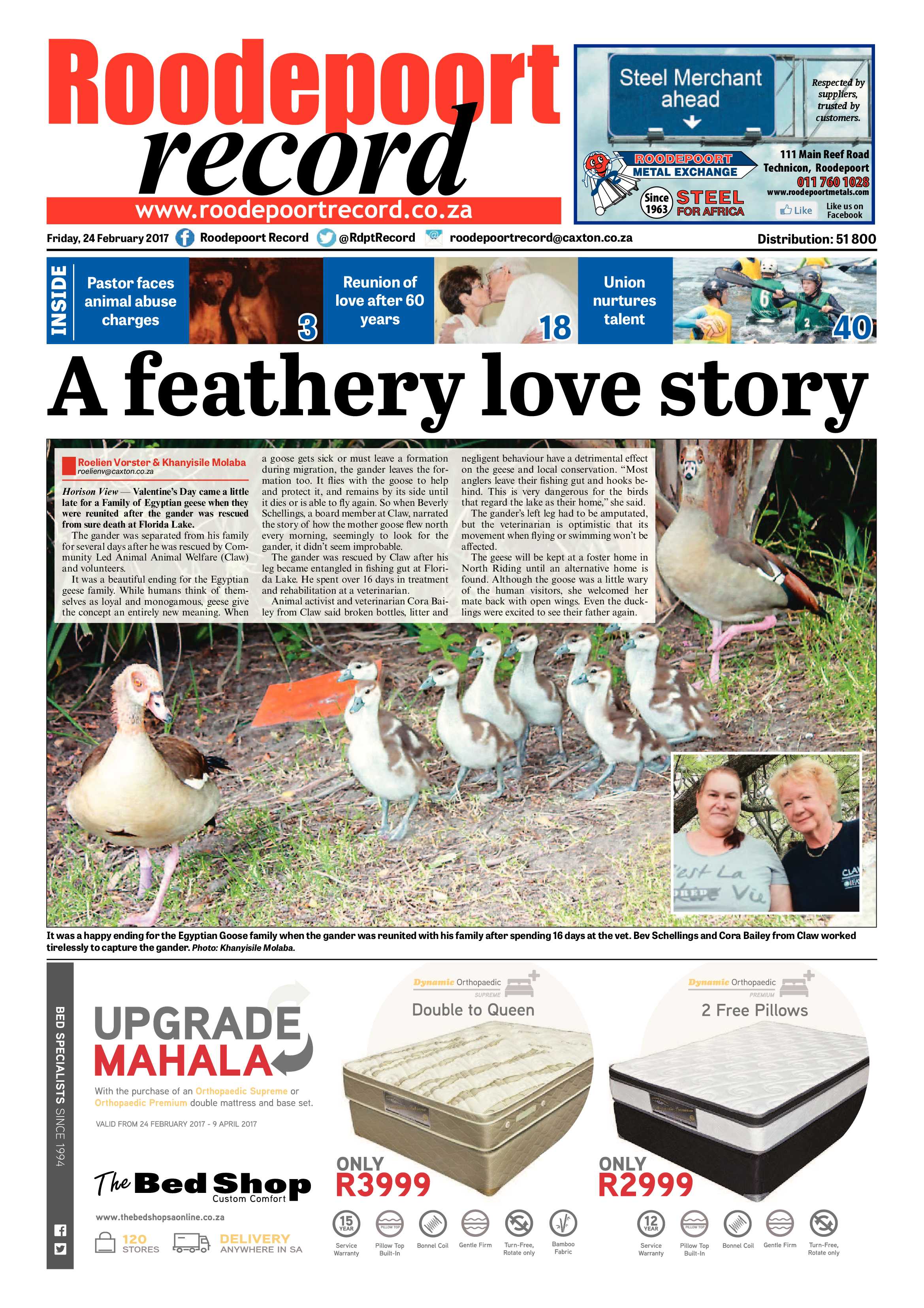 Roodepoort Record 24 February 2017 page 1