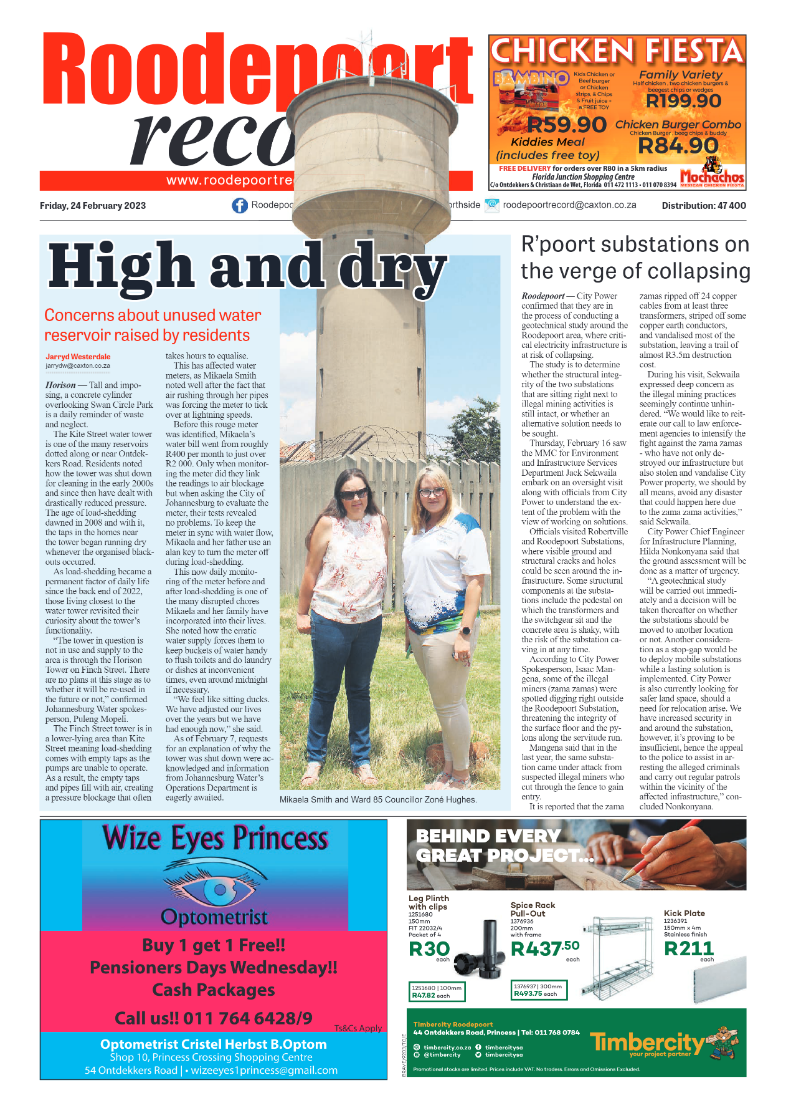 Roodepoort Record 24 February 2023 page 1